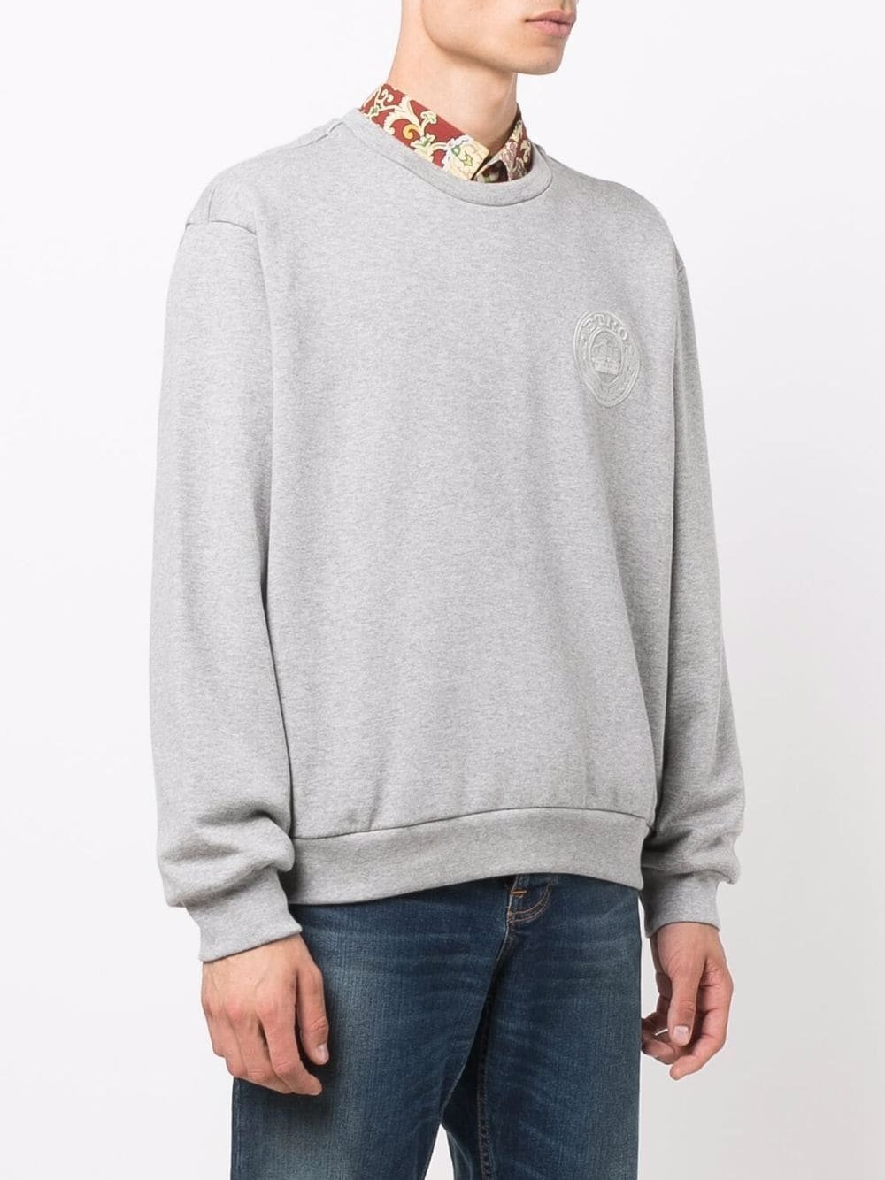 embroidered-logo sweatshirt - 3