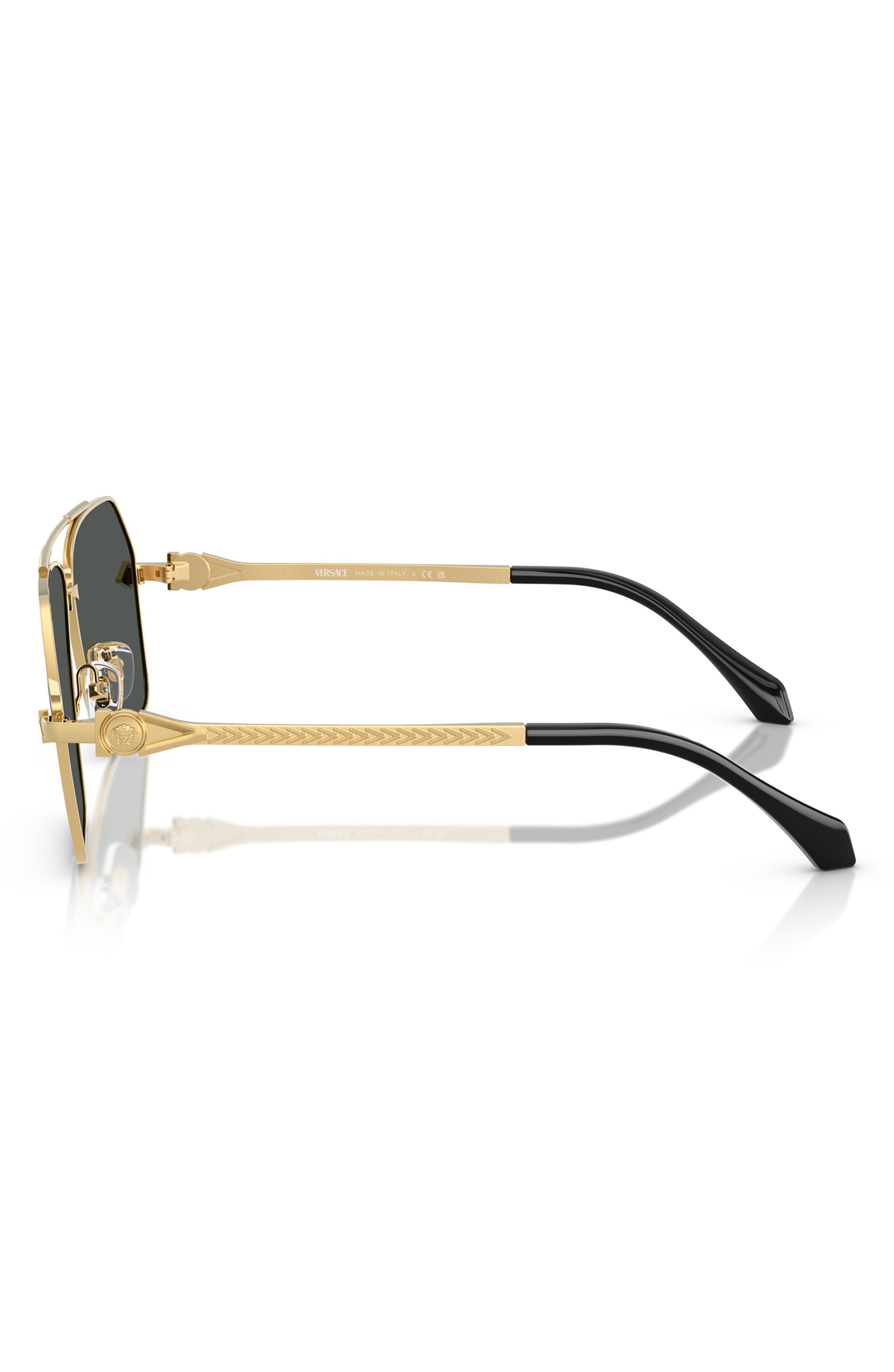 Versace 63mm Pilot Sunglasses in Gold at Nordstrom - 3