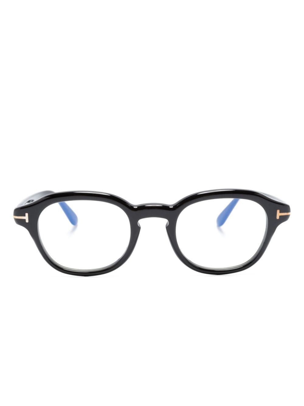 oval-frame acetate glasses - 1