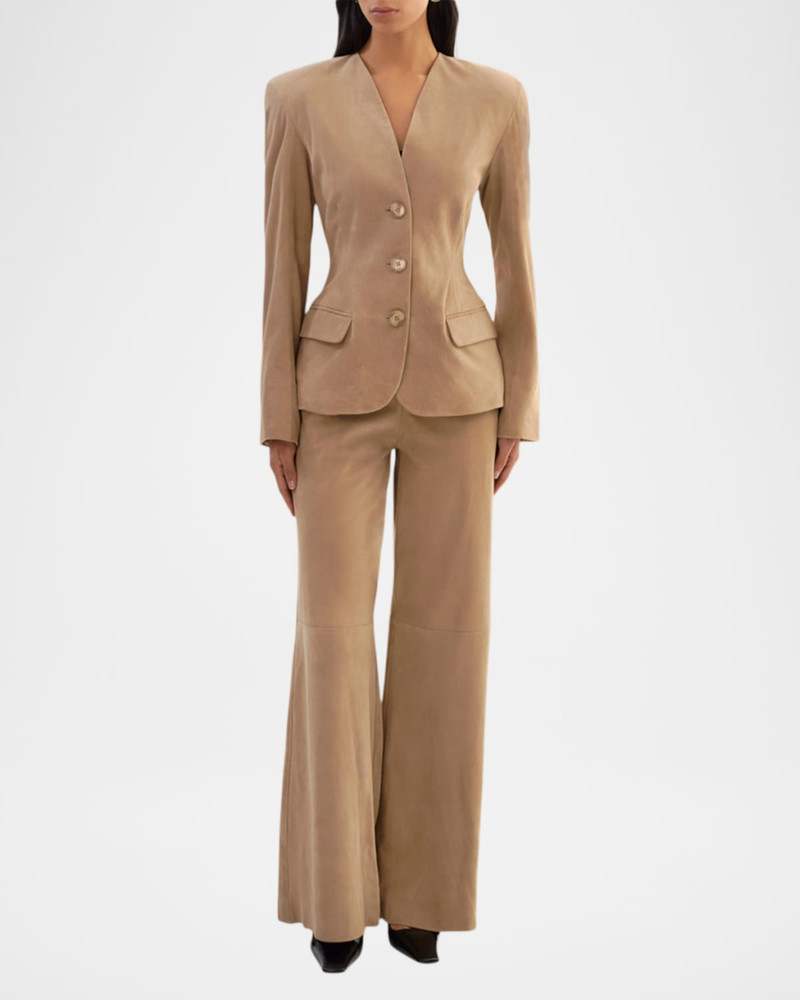 LAMARQUE Abitha Hourglass Suede Jacket outlook