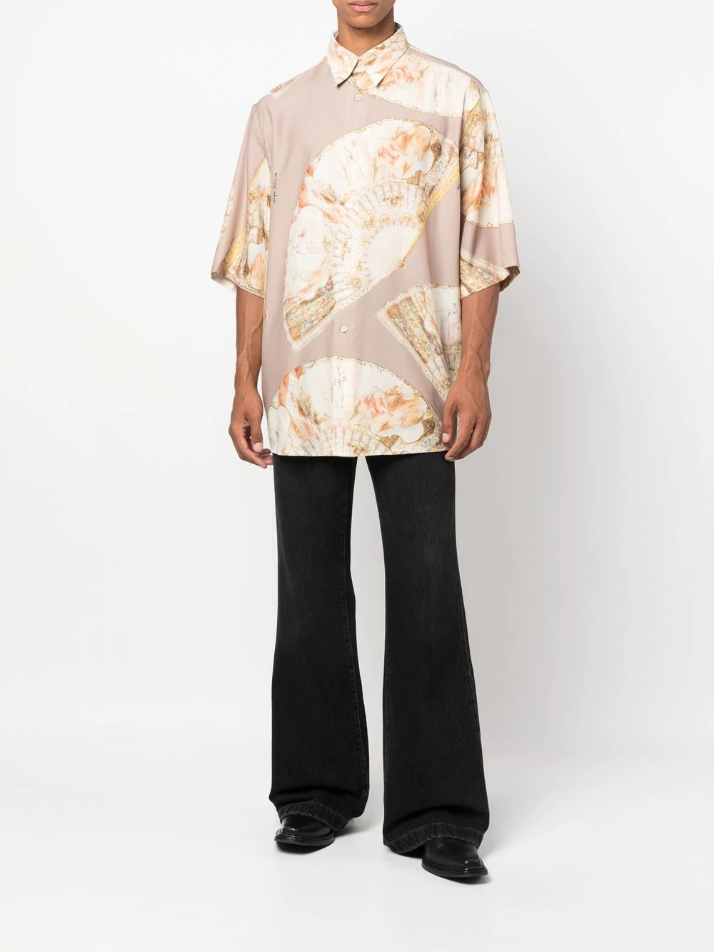 abstract-print short-sleeved shirt - 2