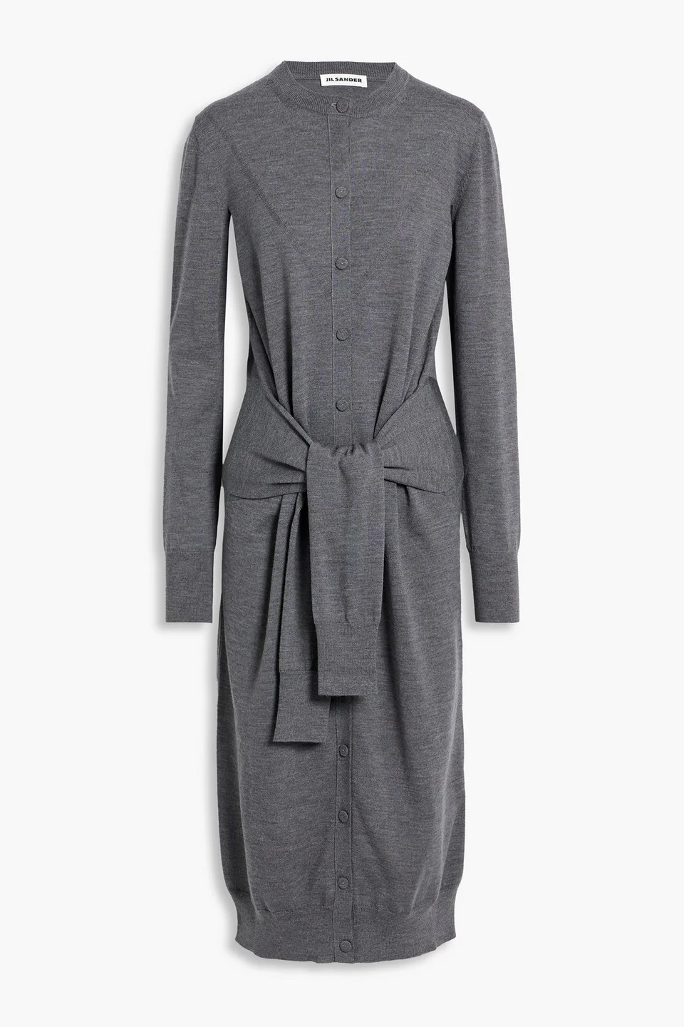 Tie-front wool midi dress - 1