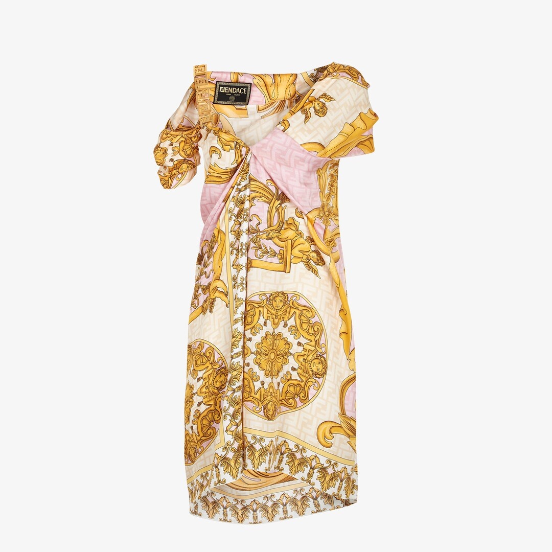 Fendace multicolor silk dress - 1