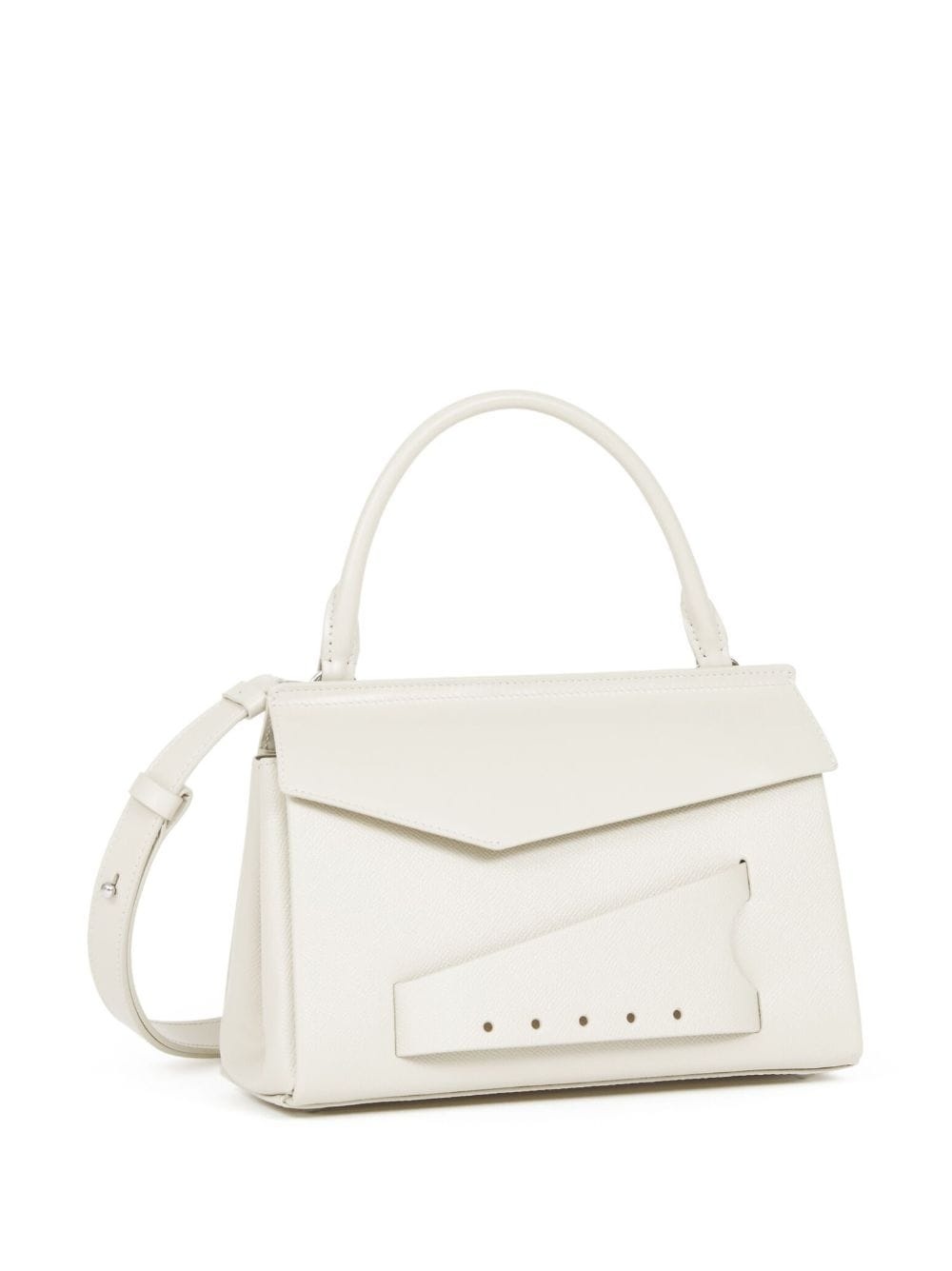 small grained leather tote bag - 5