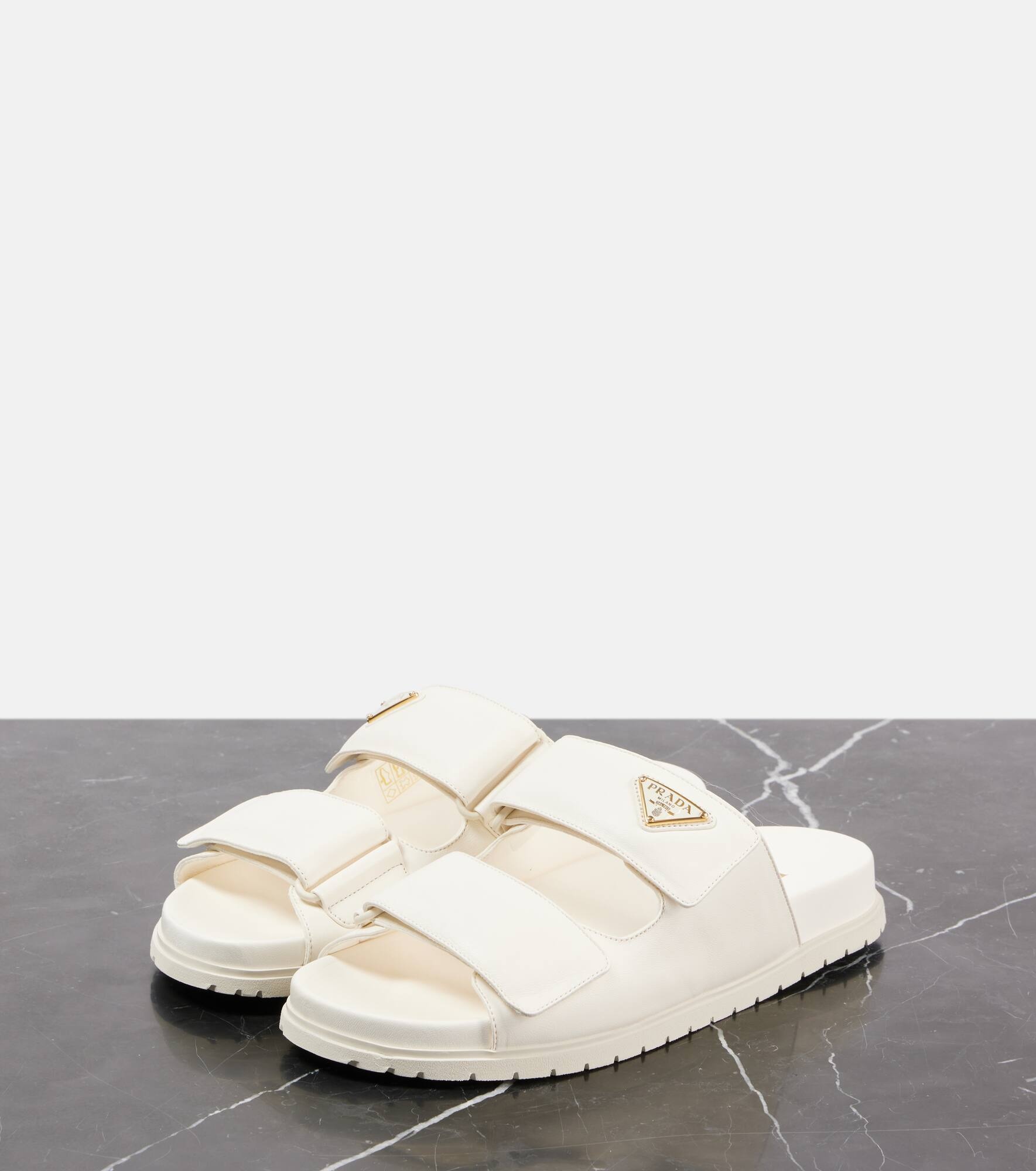 Logo leather sandals - 4