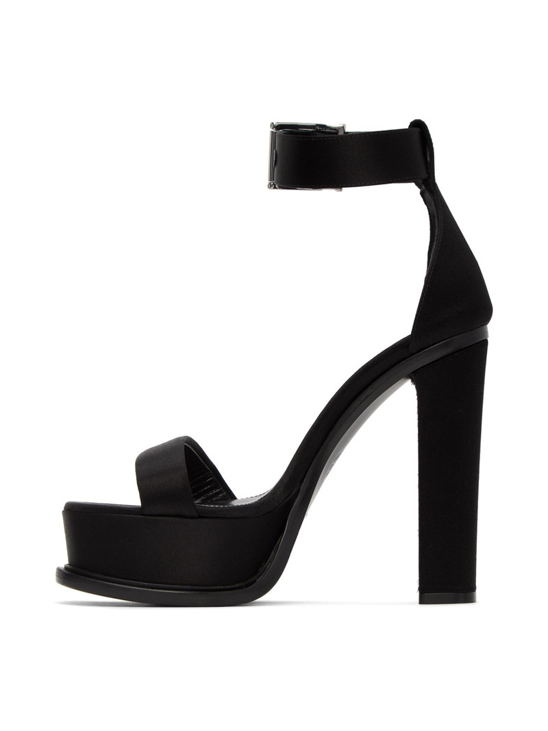 Black Platform Heeled Sandals 3