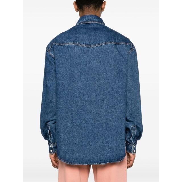 Denim shirt with embroidery - 4
