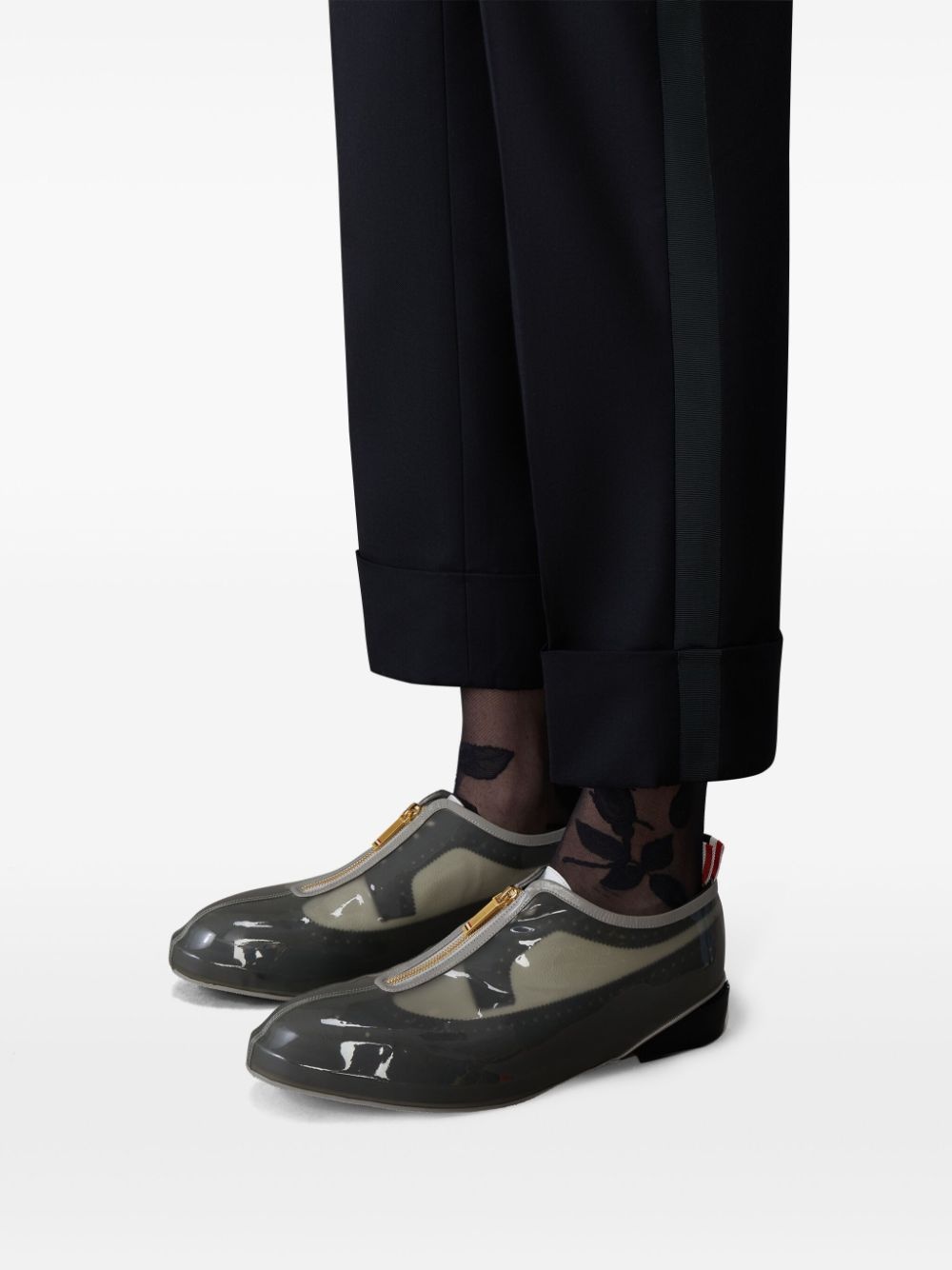 detachable transparent-panel oxford shoes - 7