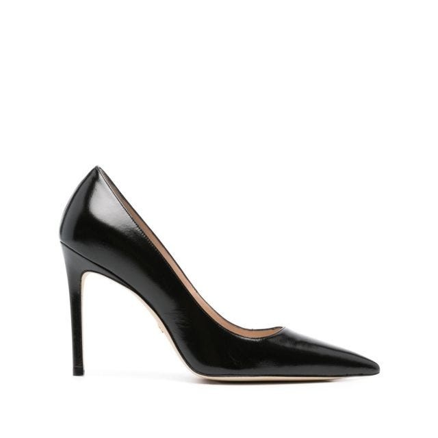 100mm pointed-toe leather pumps - 1