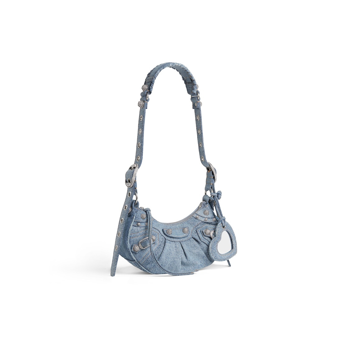 Women's Le Cagole Xs Shoulder Bag In Denim in Blue - 2