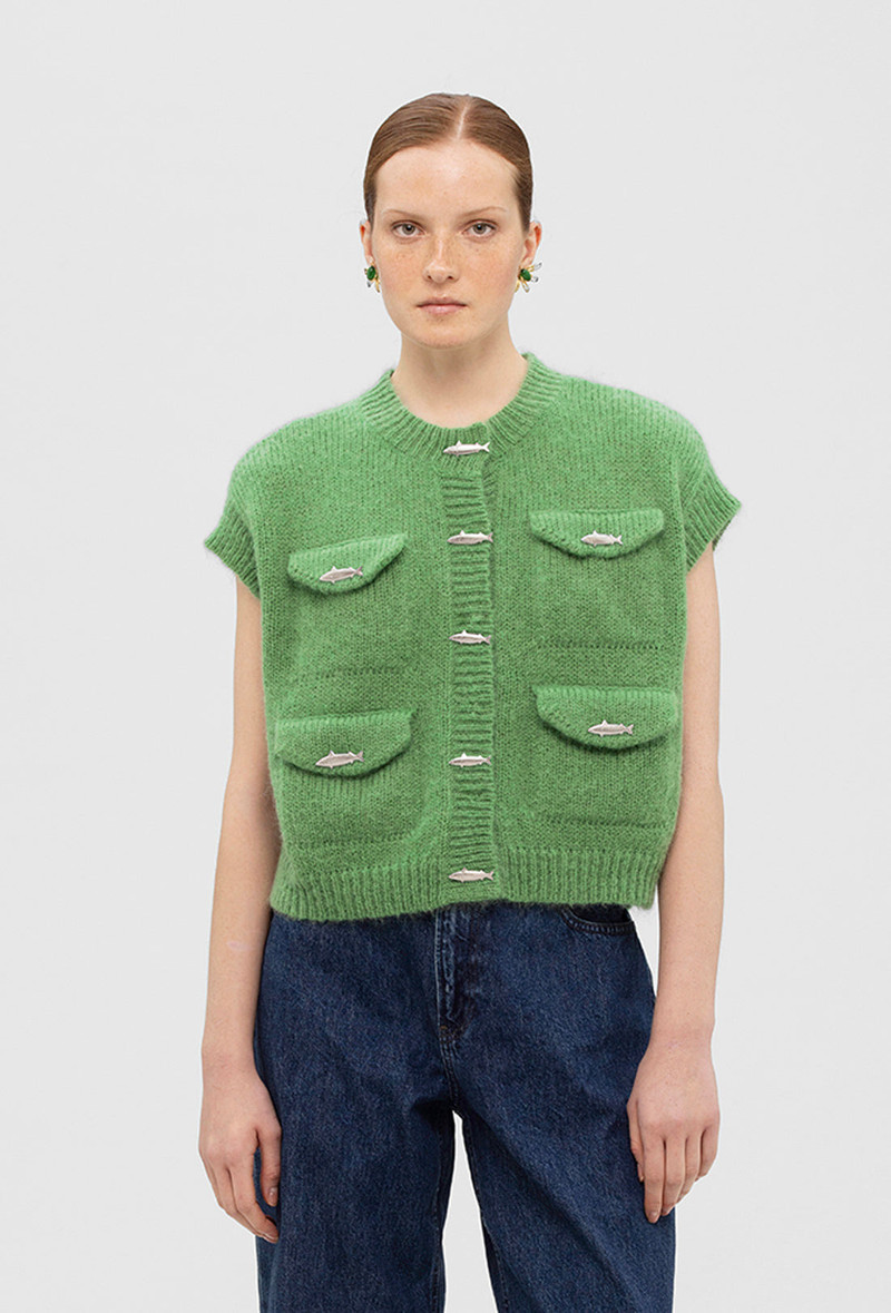 Lennox Vest - Leaf Green 3
