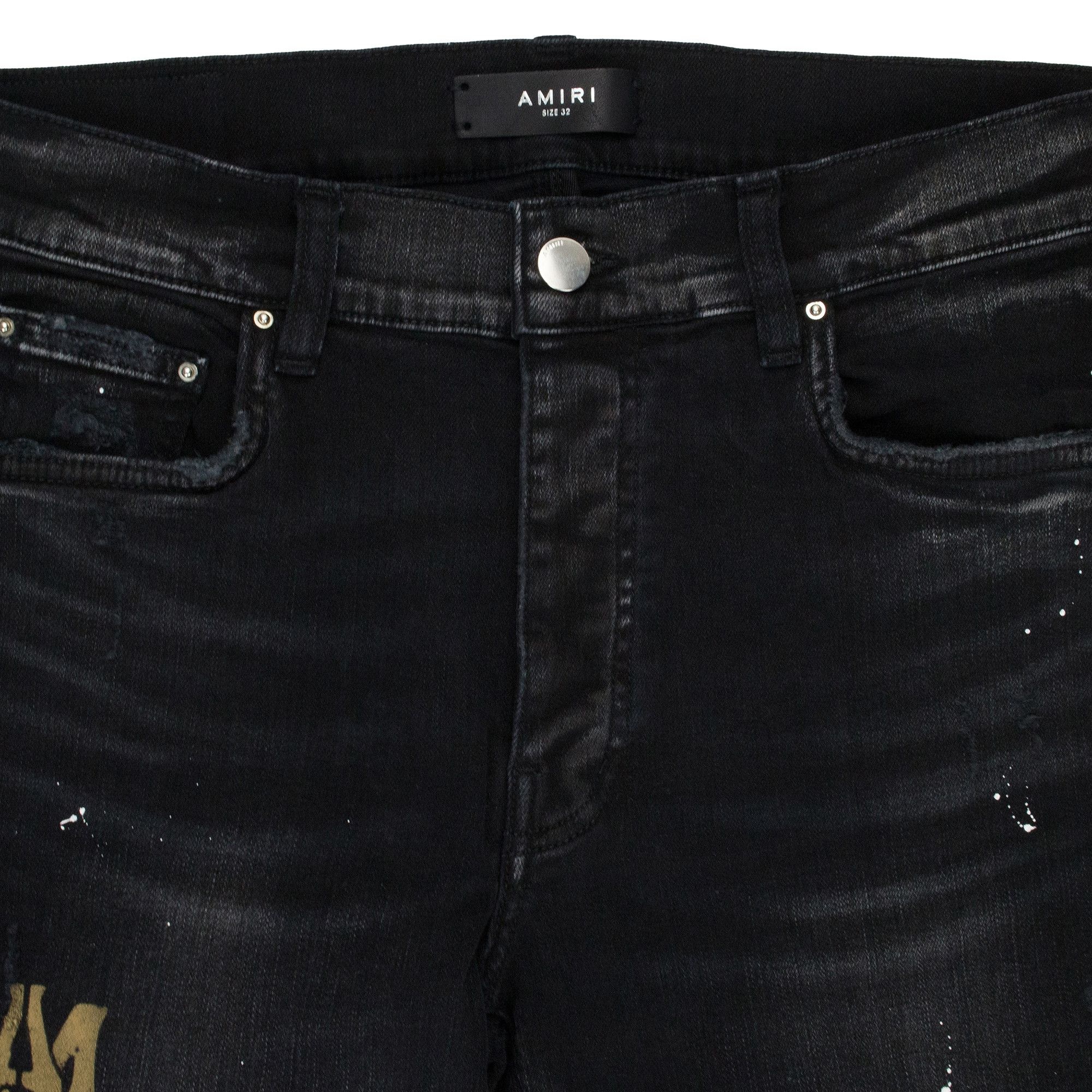 Amiri Stencil Jeans 'Aged Black' - 3