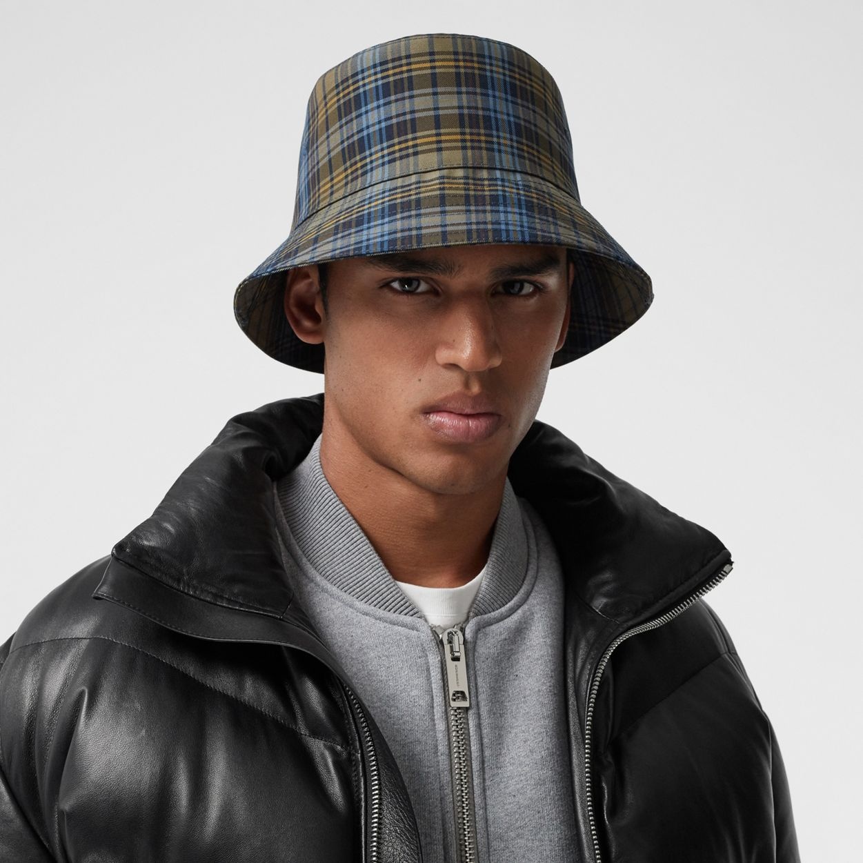 Tartan Technical Cotton Bucket Hat - 4