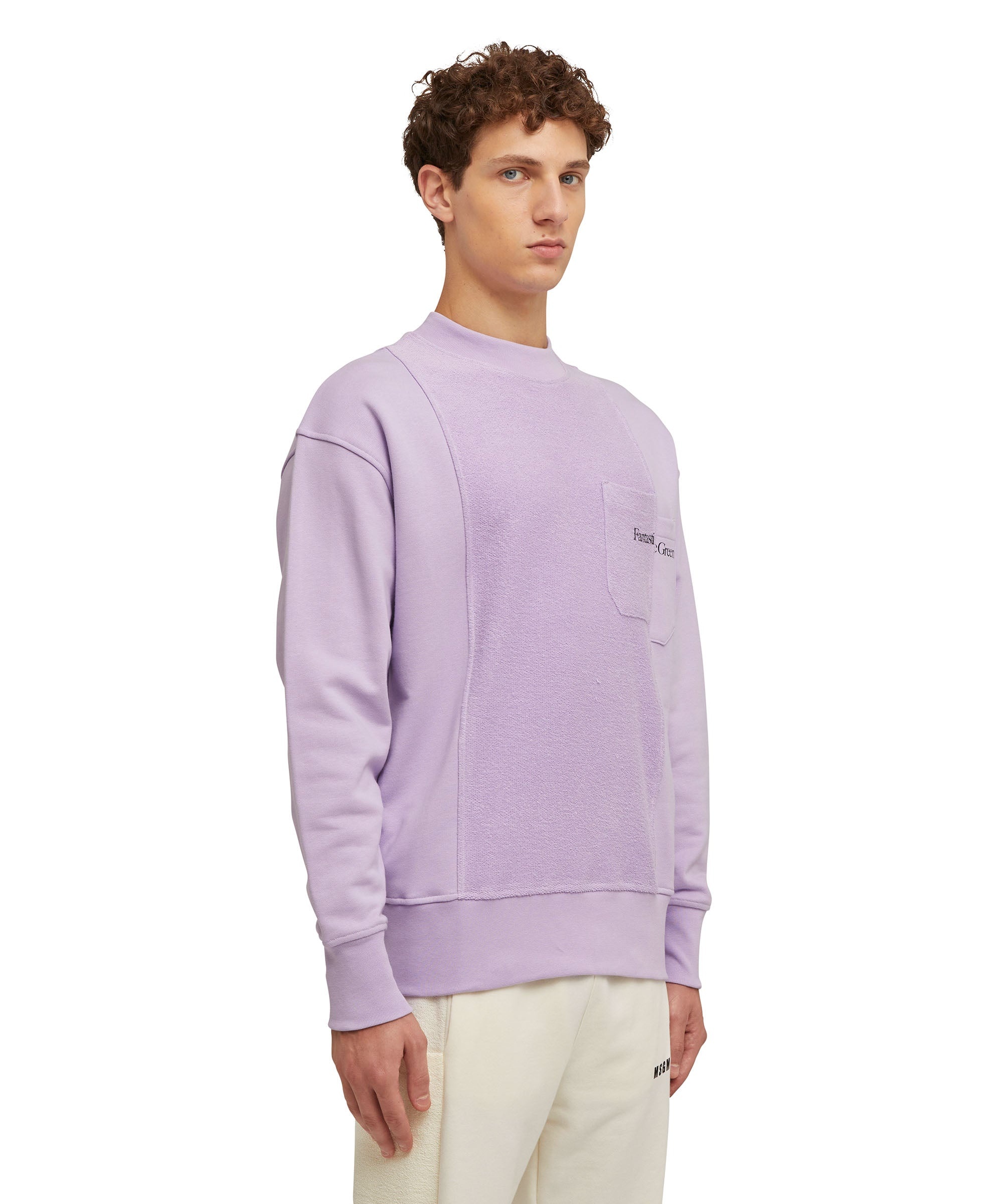 Organic cotton crewneck sweatshirt from the MSGM Fantastic Green Capsule - 8