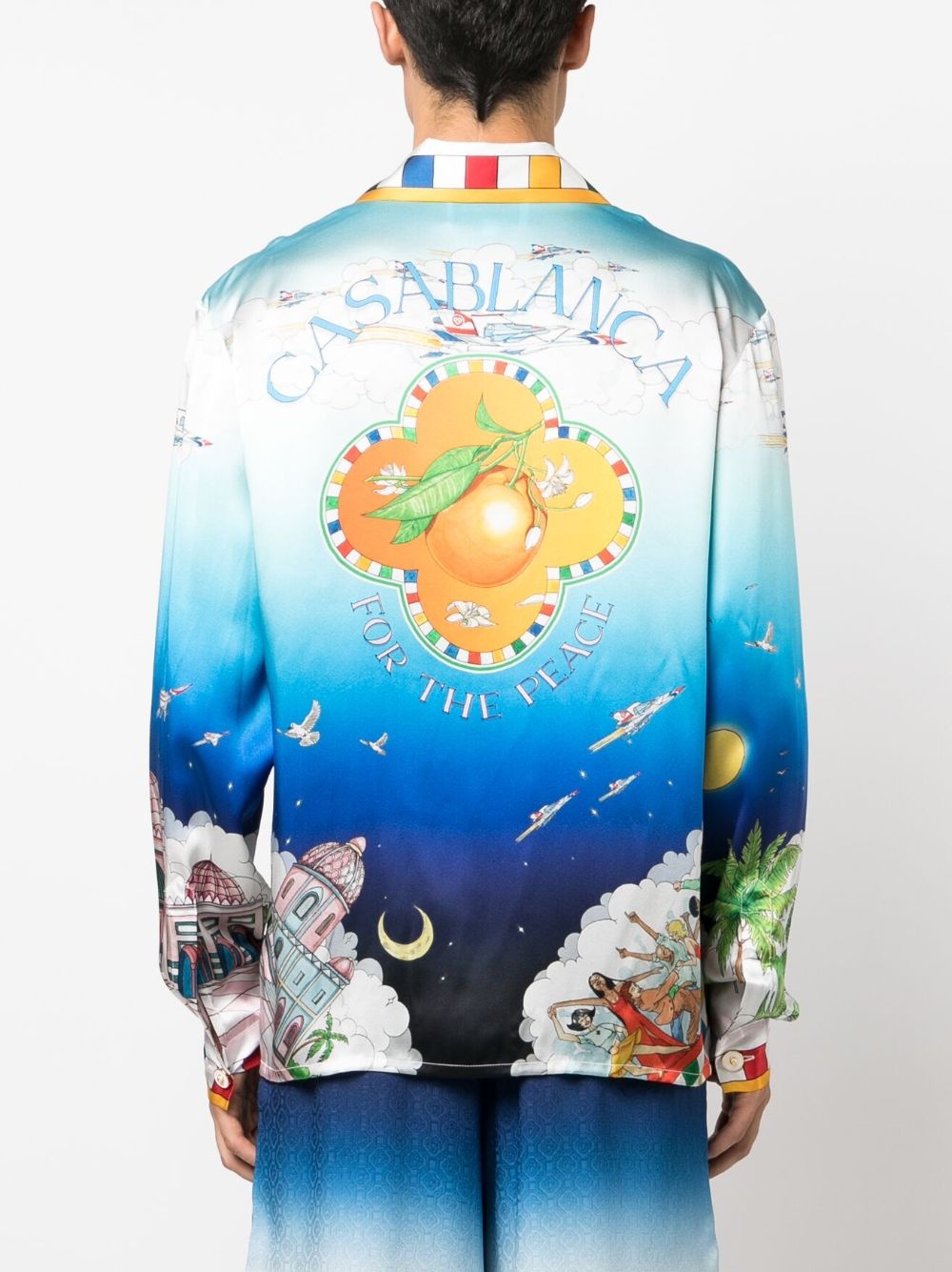 Le Dimension illustration style-print shirt - 4