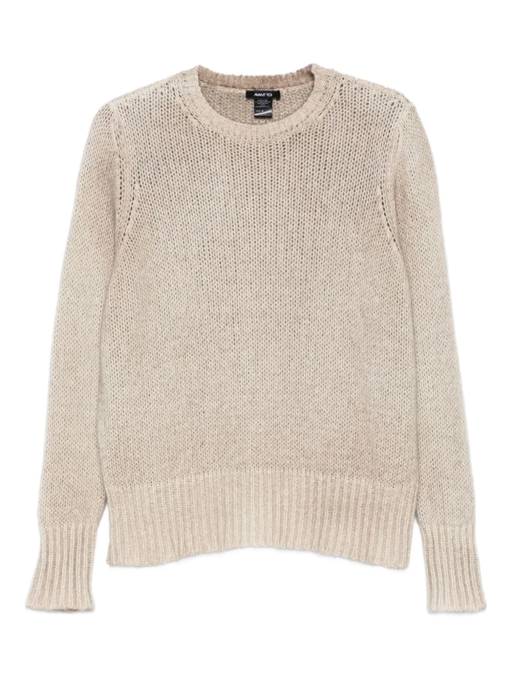 round-neck knit sweater - 1