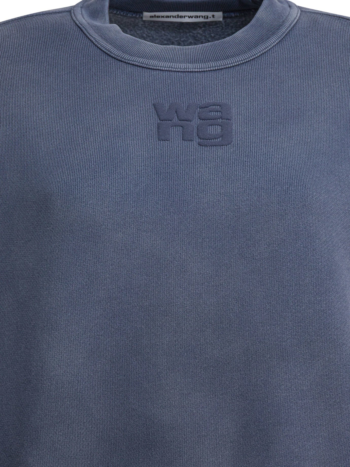 Alexander Wang Essential Terry Crew Sweatshirt W/ Puff Paint Logo - 3