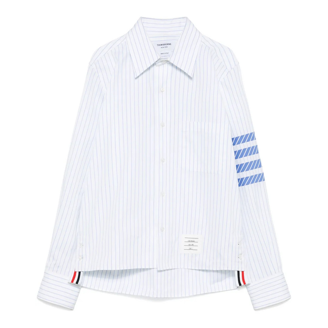 Pinstripe Poplin 4-Bar Shirt Men - 1