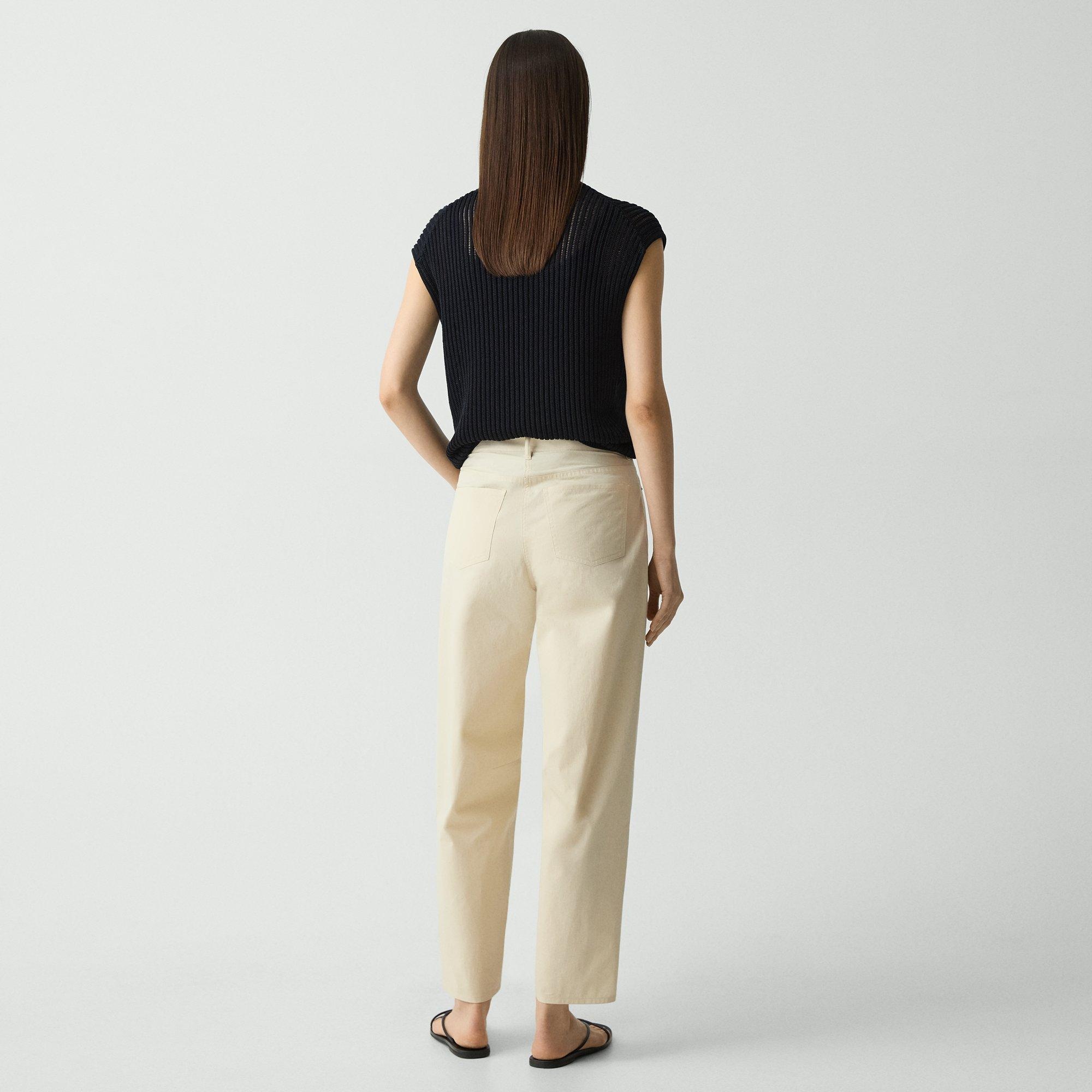 Barrel Pant in Cotton Twill - 4