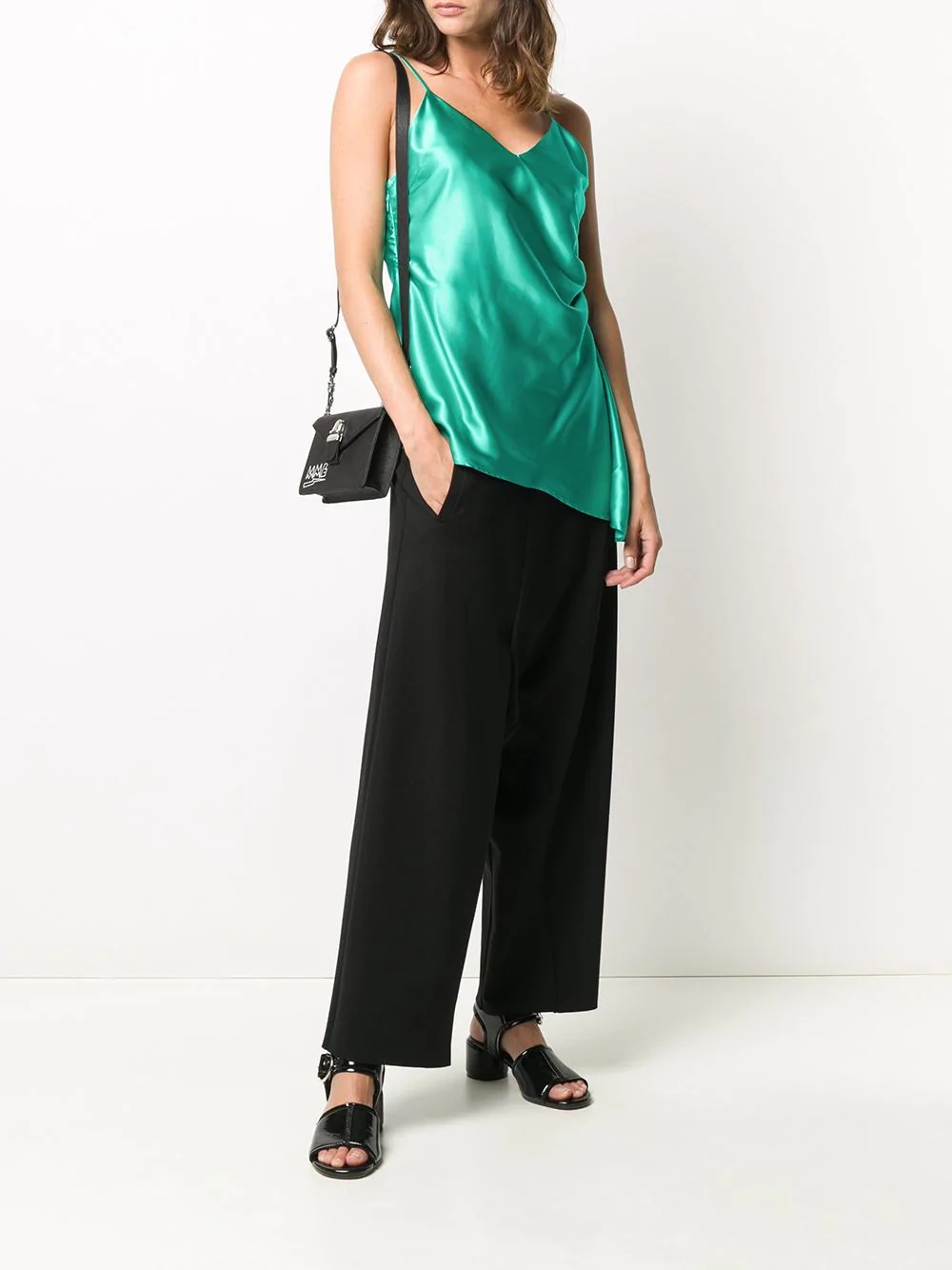 spaghetti-strap asymmetric top - 2