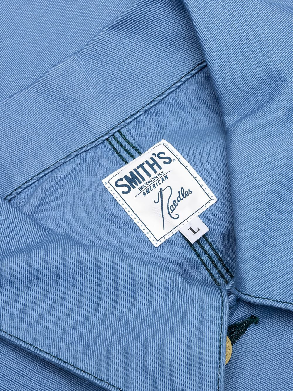 x Smith's butterfly-embroidered twill shirt jacket - 4