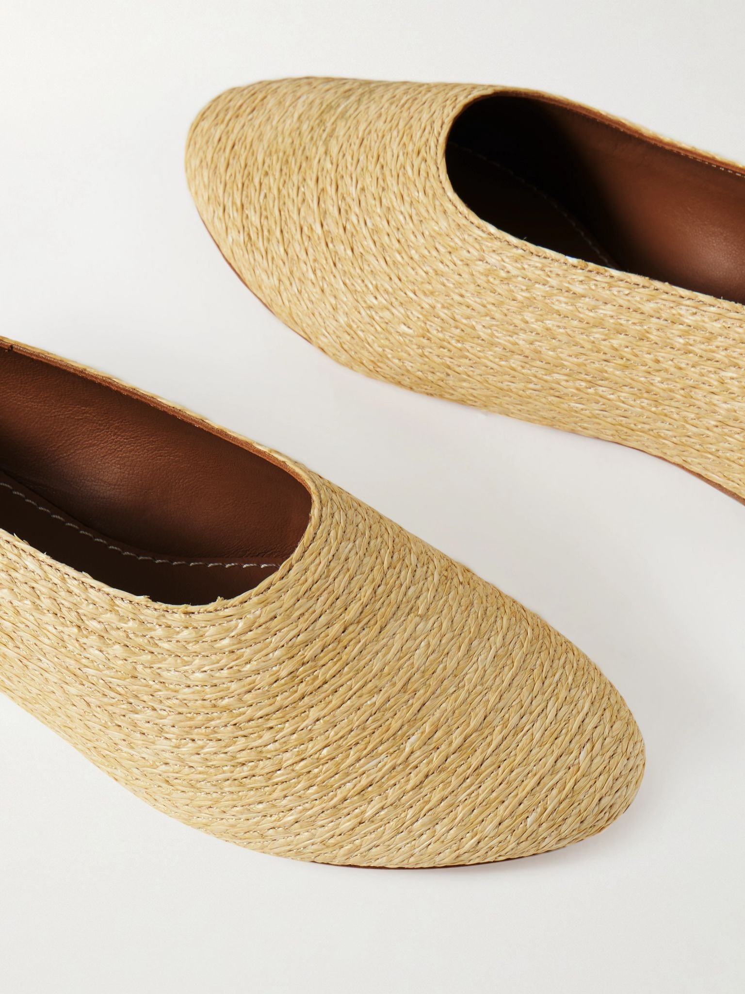 Alba raffia ballet flats Beige - 4