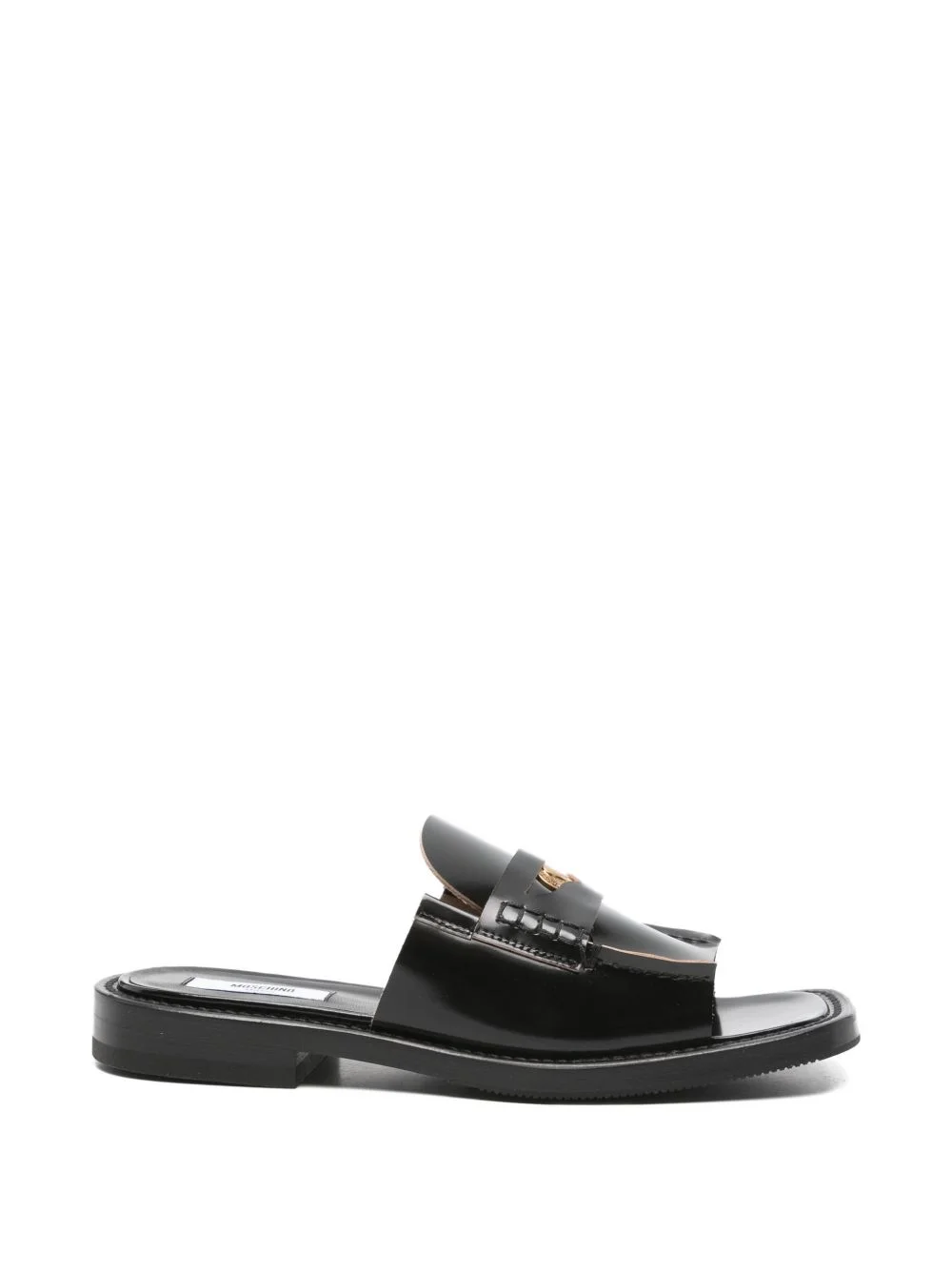 square-toe flat sandals - 1