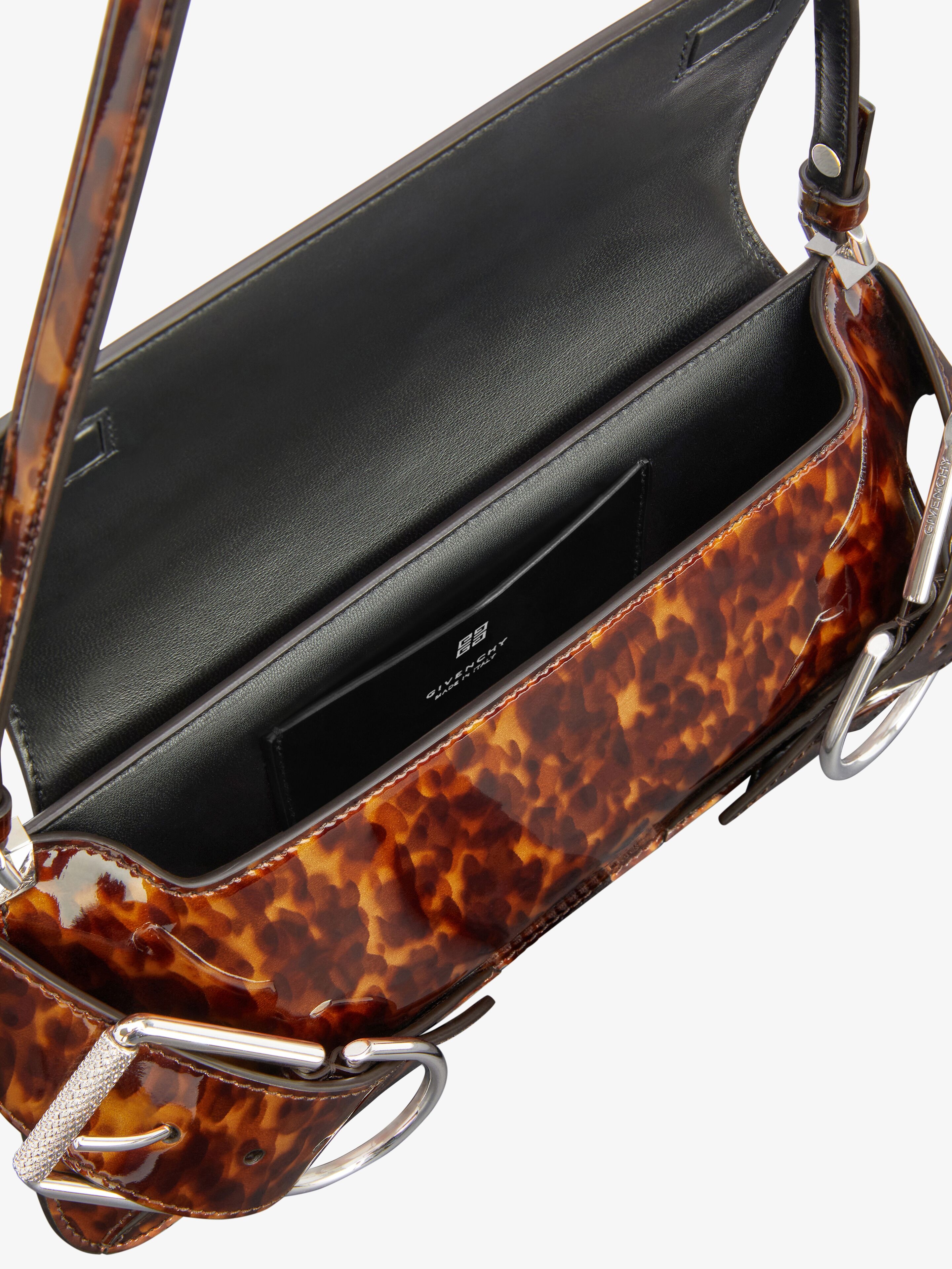VOYOU SHOULDER FLAP BAG IN TORTOISESHELL LEATHER - 5