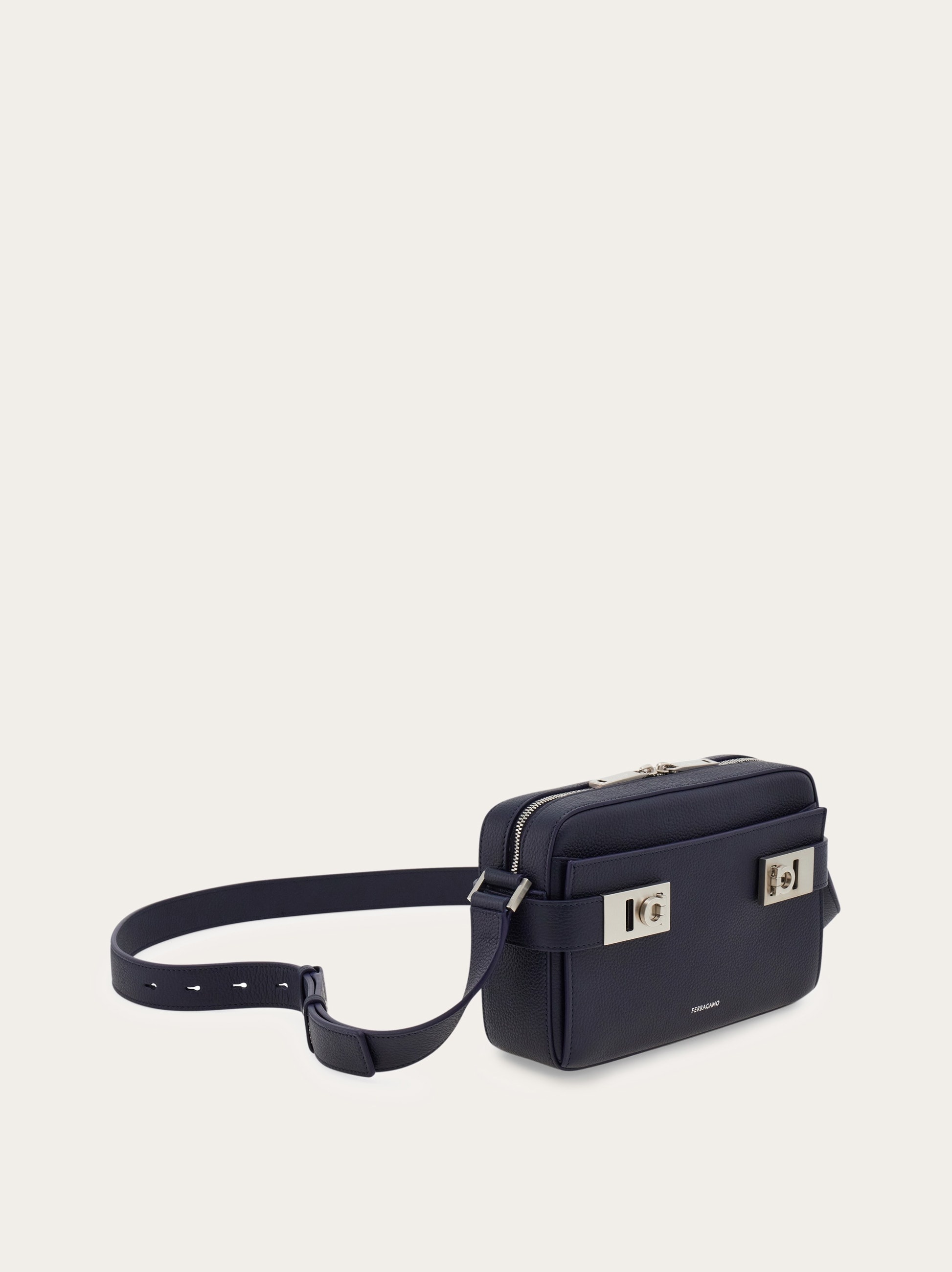 Shoulder bag with Gancini buckles - 6