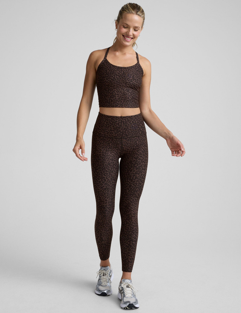 Espresso Leopard SoftMark Slim Racerback Cropped Tank 6