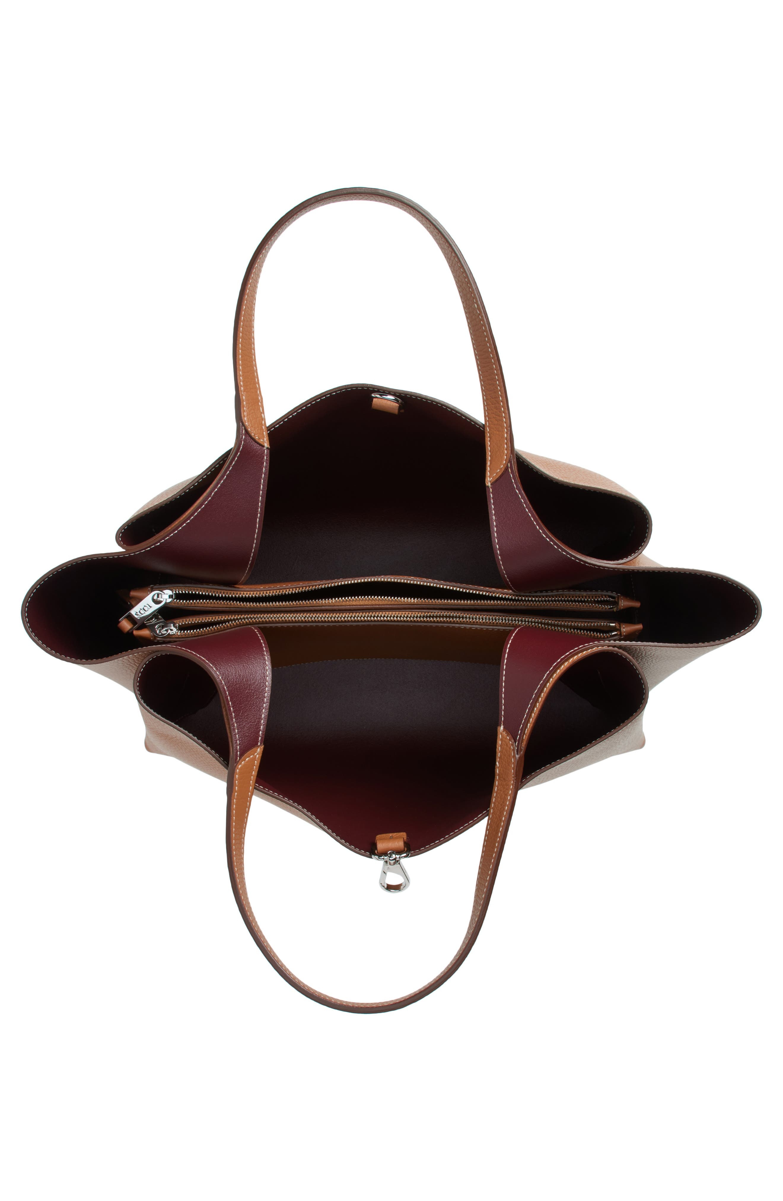 Tod's Medium Apa Leather Tote in Kenia/Bordeaux at Nordstrom - 5