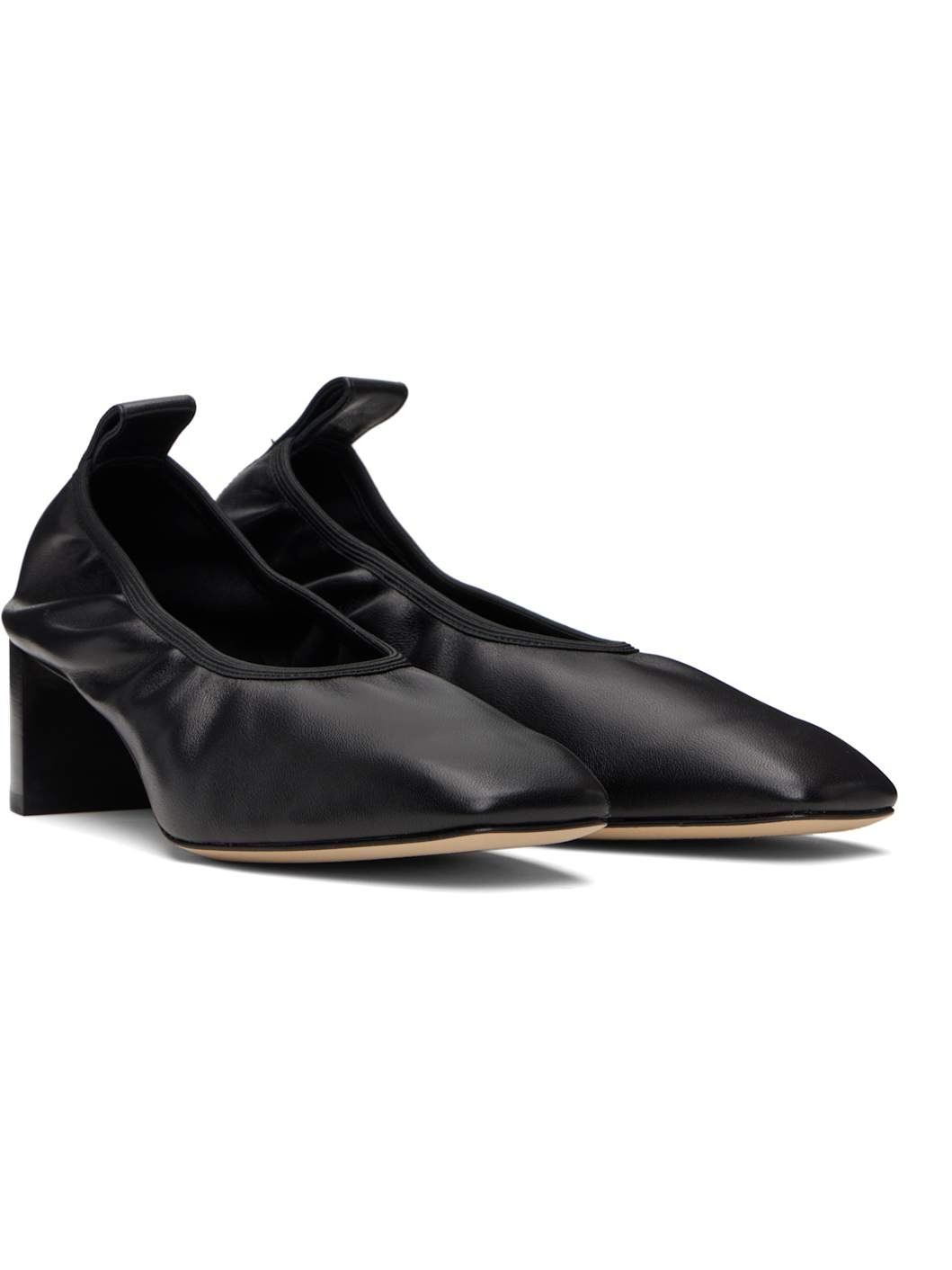 Black Narissa Ruched Heels - 4
