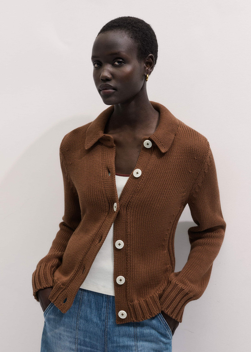Slim Collared Cardigan 6