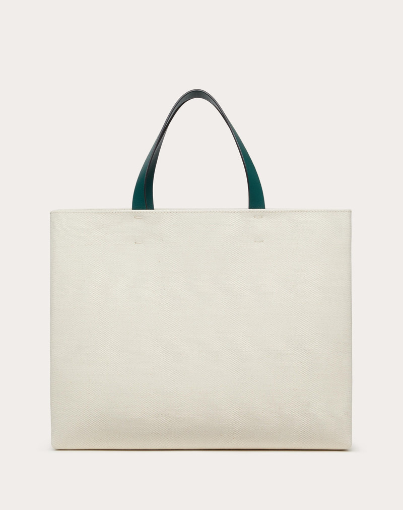 VLOGO SIGNATURE CANVAS SHOPPING BAG 4