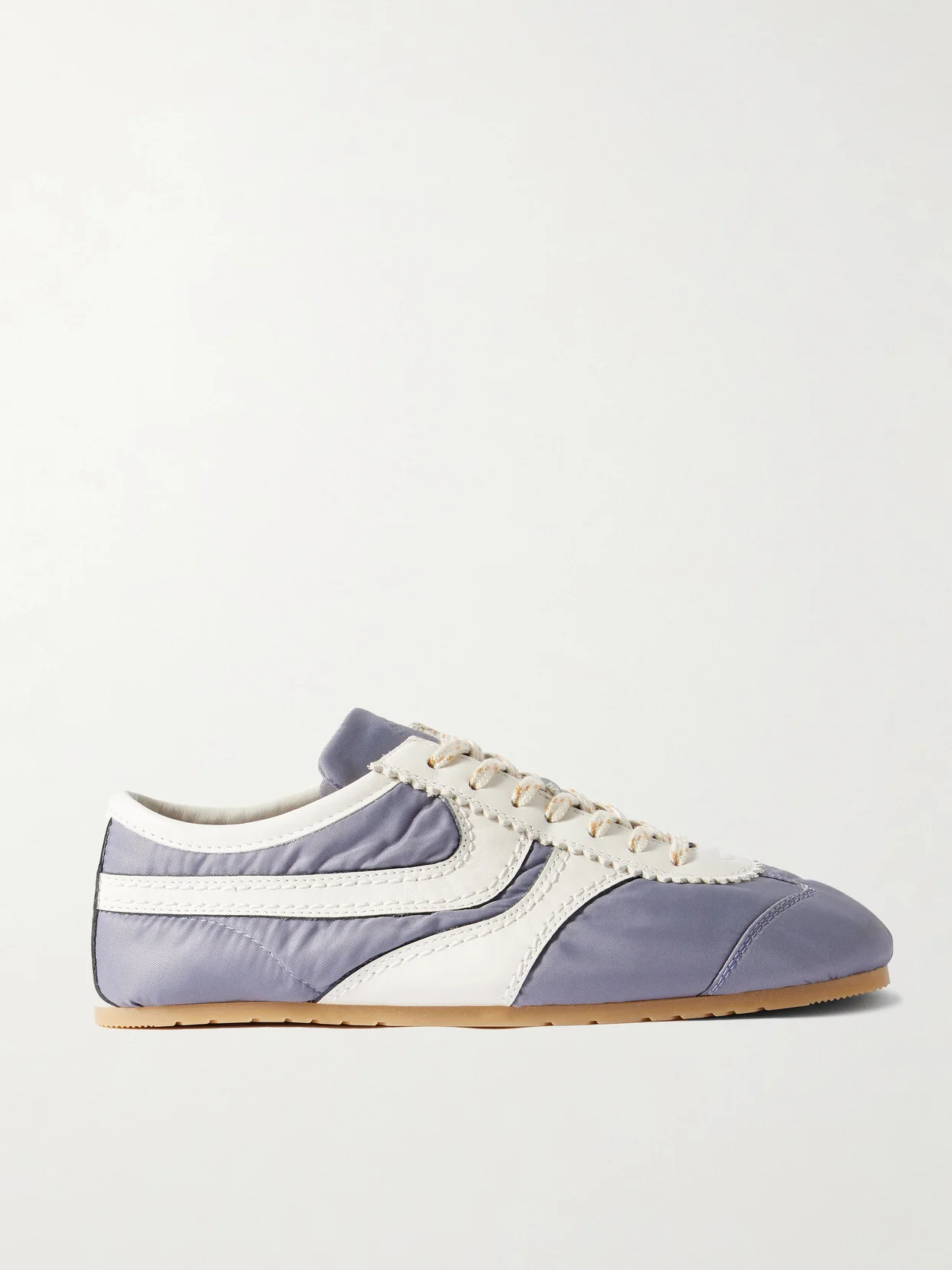 Leather-trimmed Shell Sneakers - 1