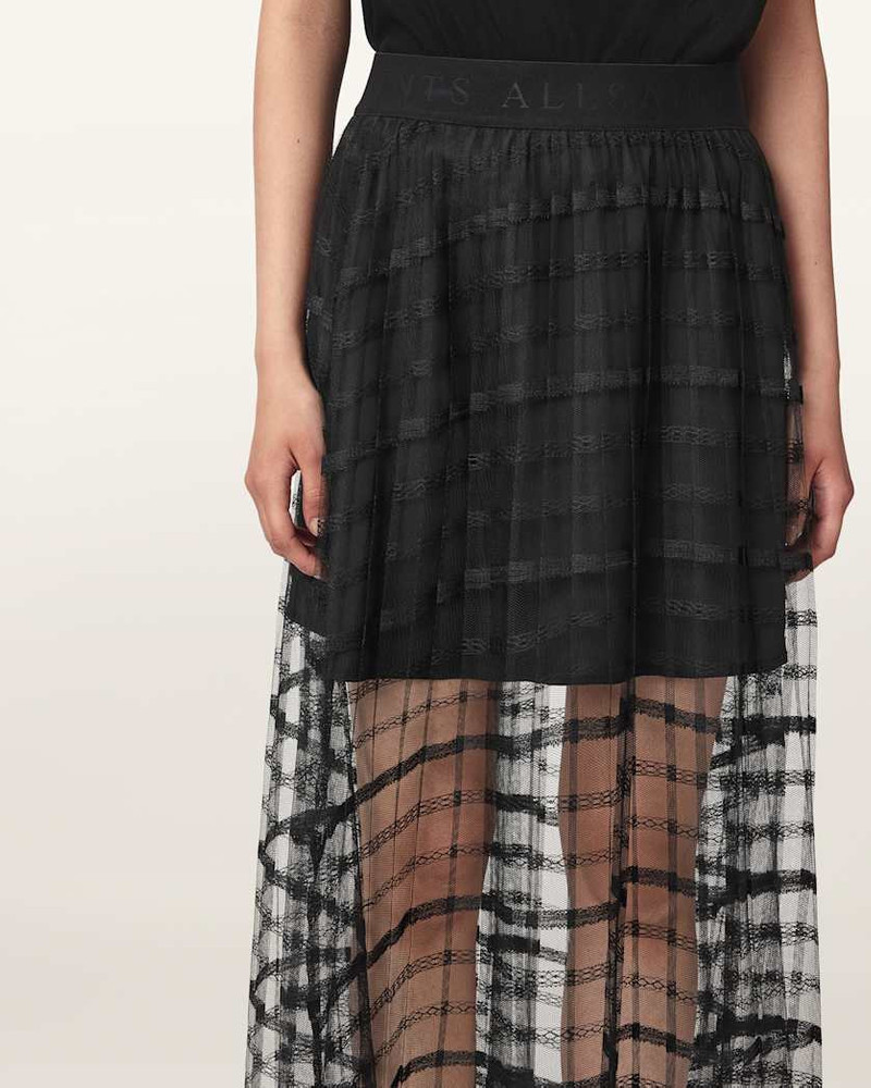 CELIA SHEER OVERLAY MIDI SKIRT 4