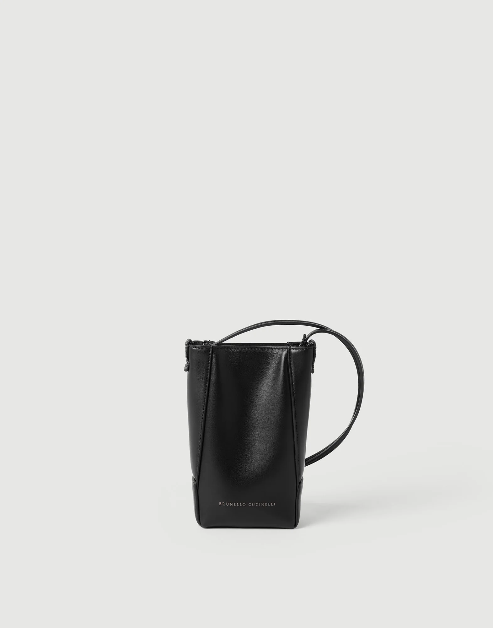 Duo phone holder in calfskin with monili - 1