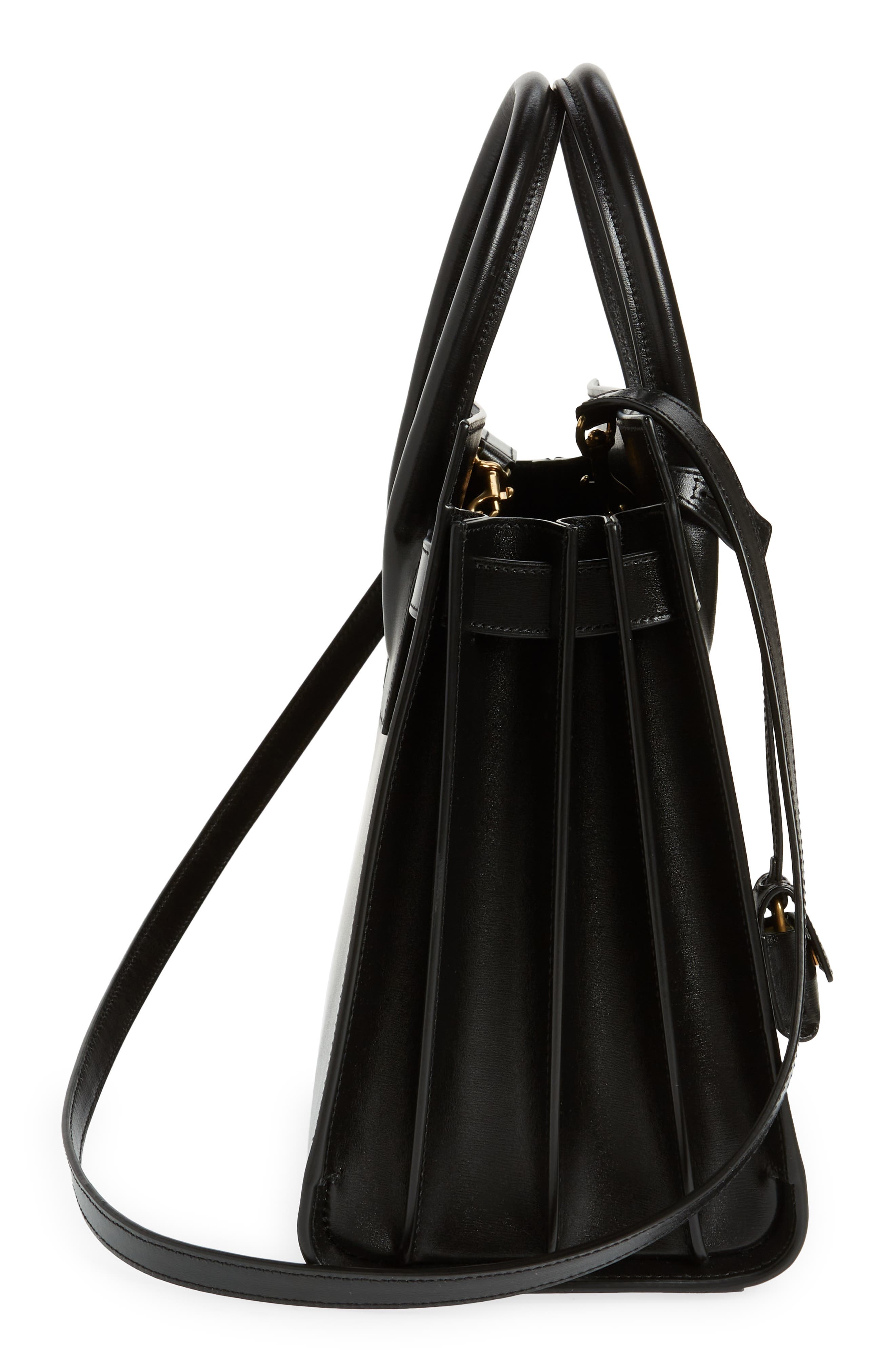 Saint Laurent Small Sac de Jour Leather Tote with Pouch in Nero/Nero at Nordstrom - 6