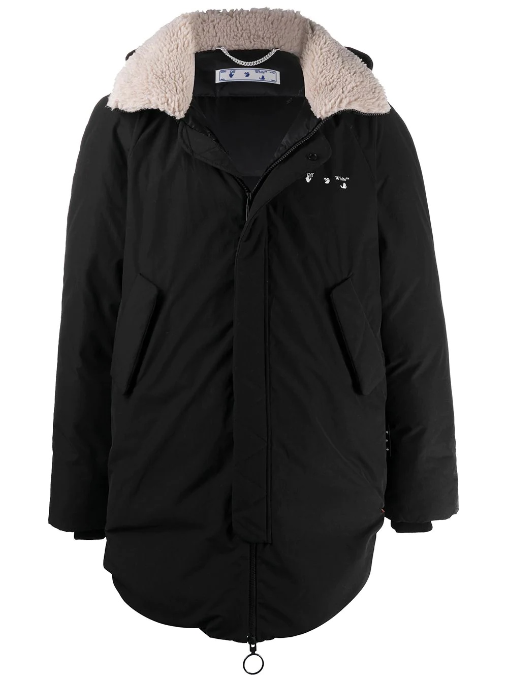 OW logo padded coat - 1