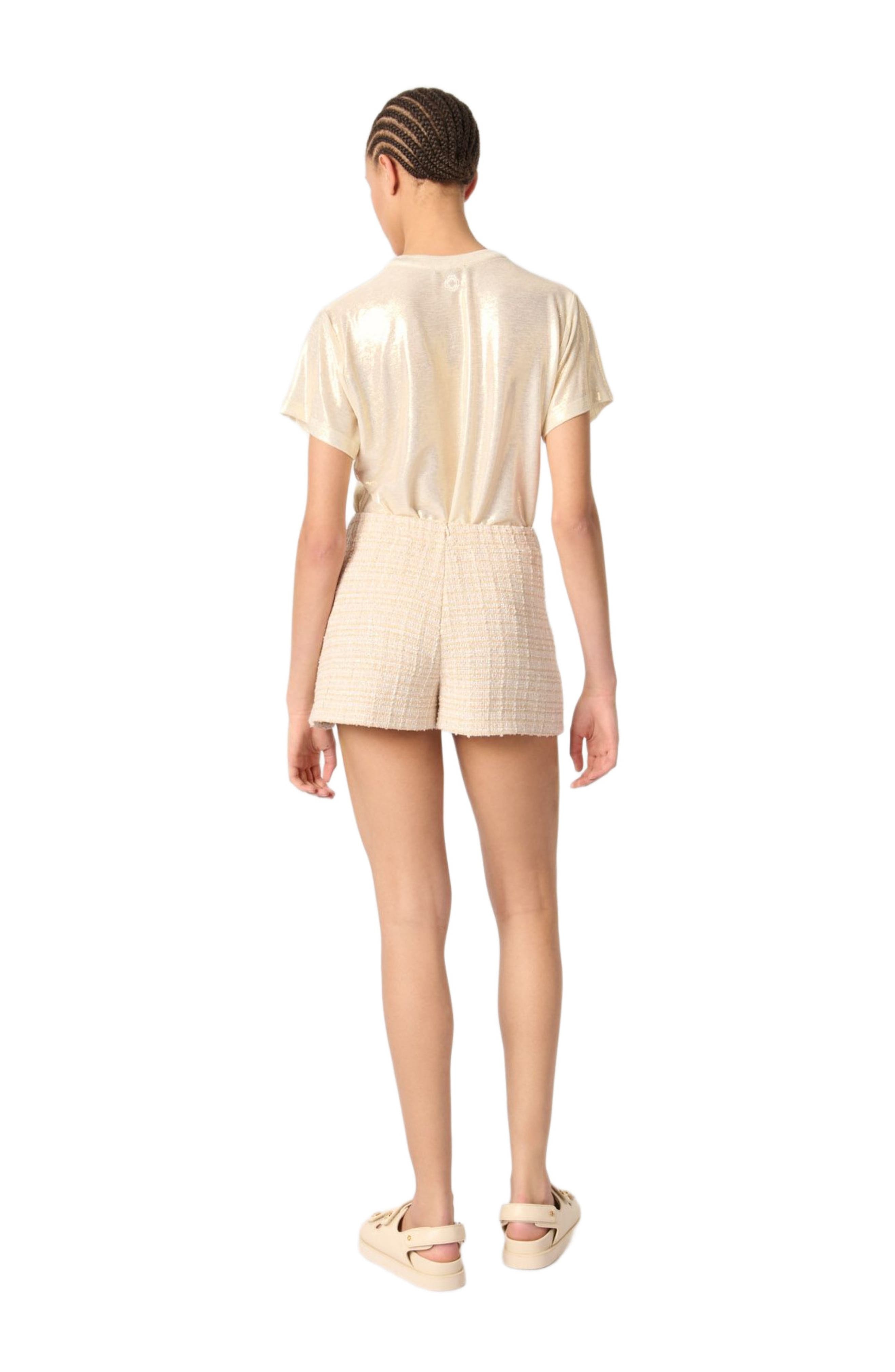maje Layered tweed skort in Beige at Nordstrom - 5