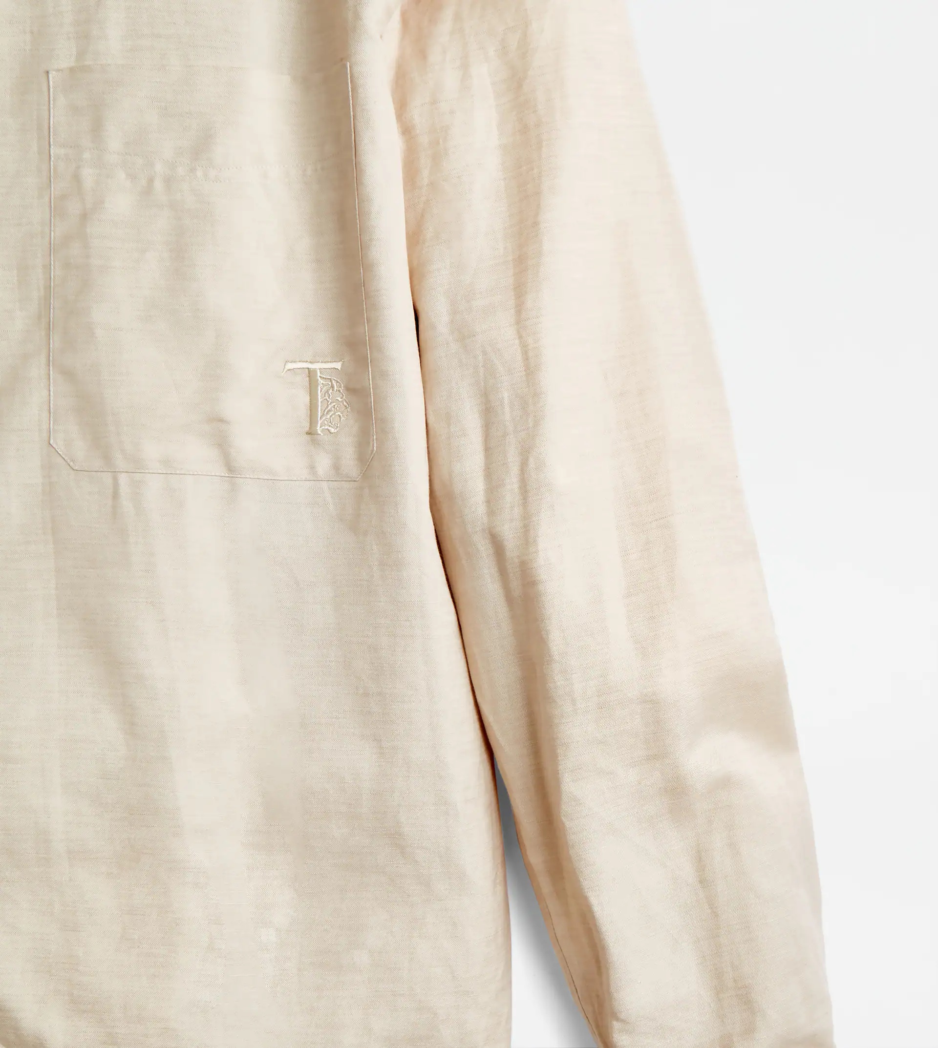 LINEN-BLEND SHIRT - BEIGE - 6