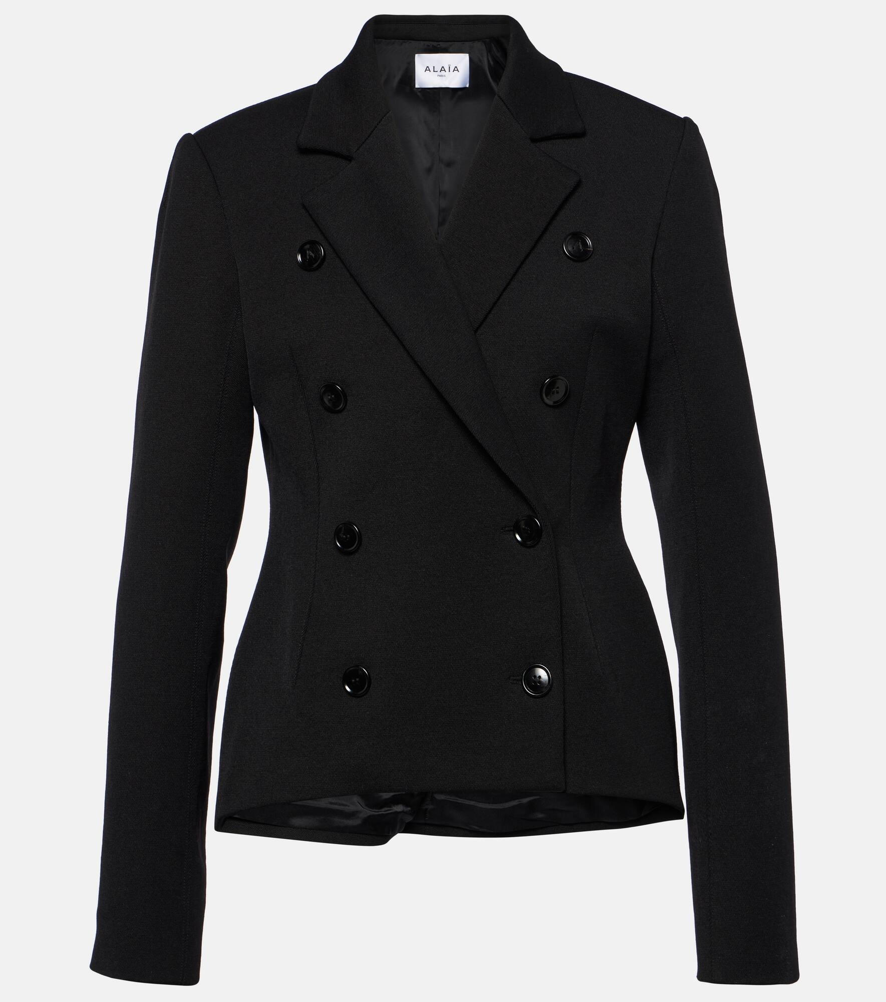 ジャケット Alaia wool gabardine double-breasted jacket Alaïa Double-breasted wool-blend blazer | mytheresa | REVERSIBLE