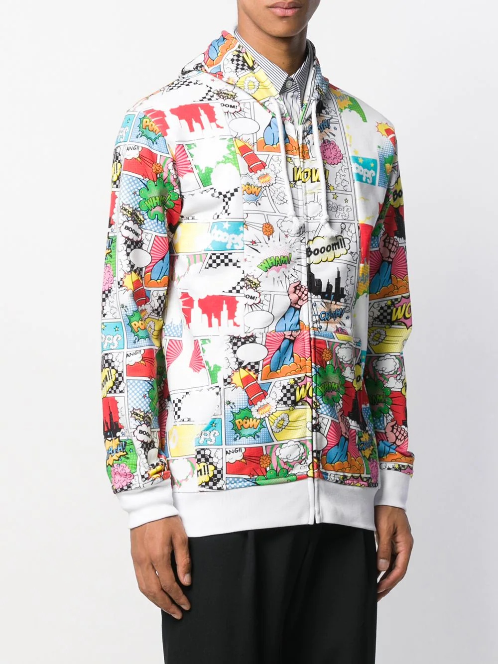 cartoon print hooded jacket - 3