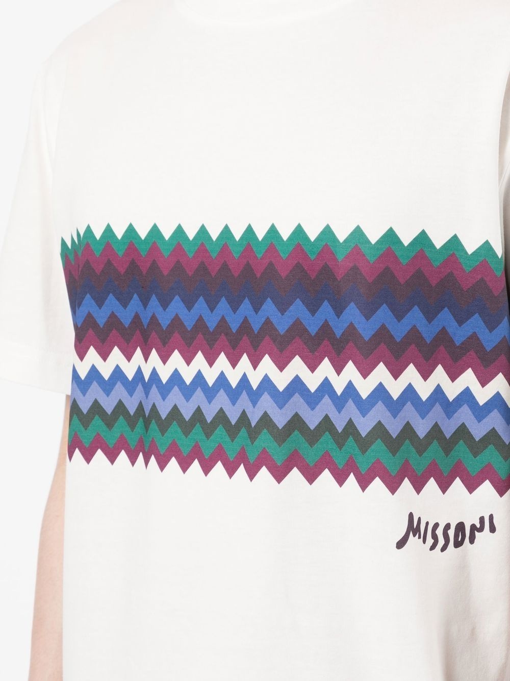 chevron-print cotton T-Shirt - 5