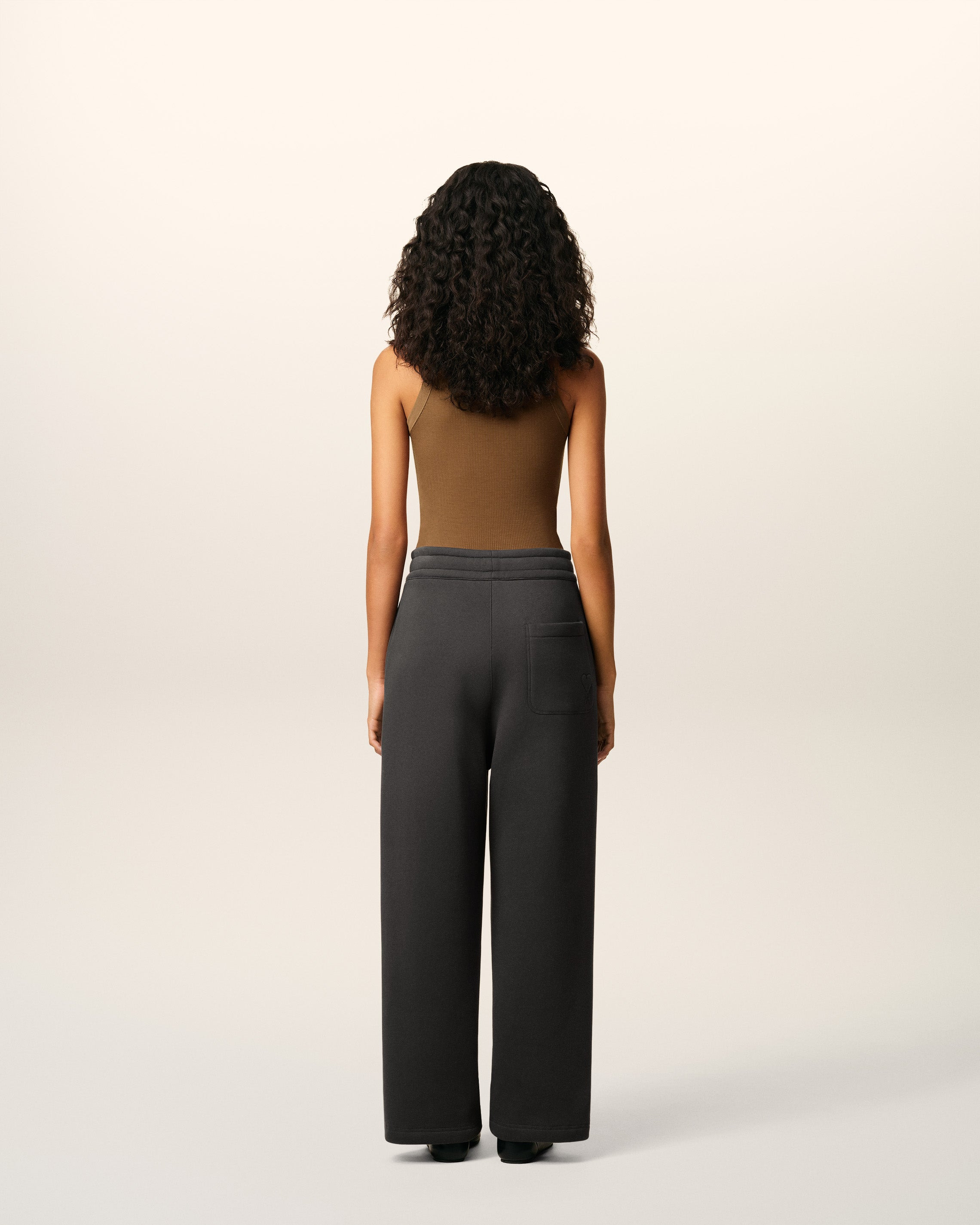 BLACK COTTON FLARE AMI DE CŒUR JOGGING - 4
