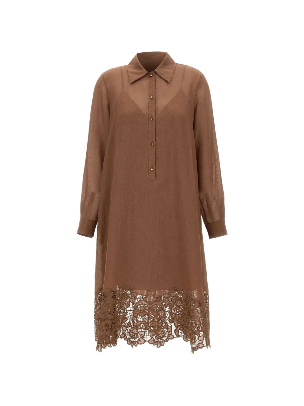 sangallo lace ramie dress - 1