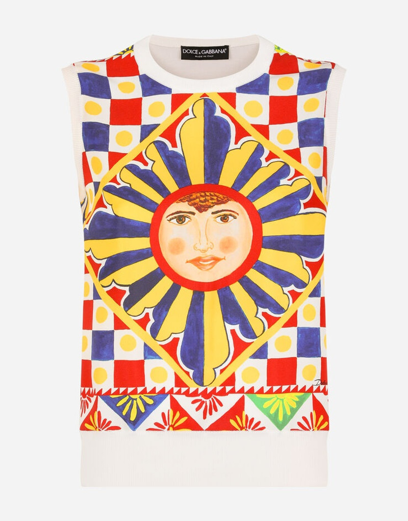 Carretto-print silk top 3