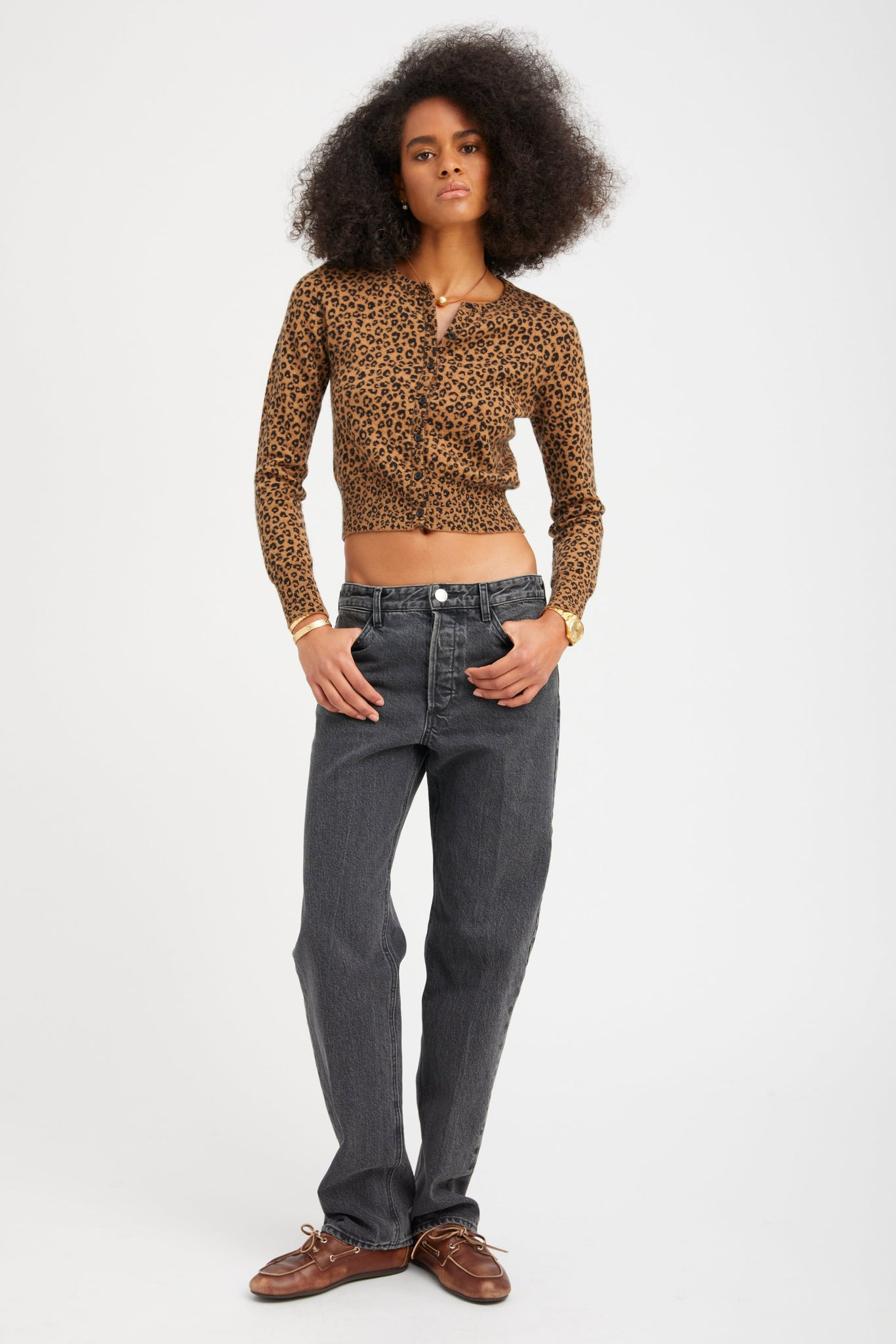 LEOPARD ULTRA FINE CASHMERE BABY CARDIGAN - 2