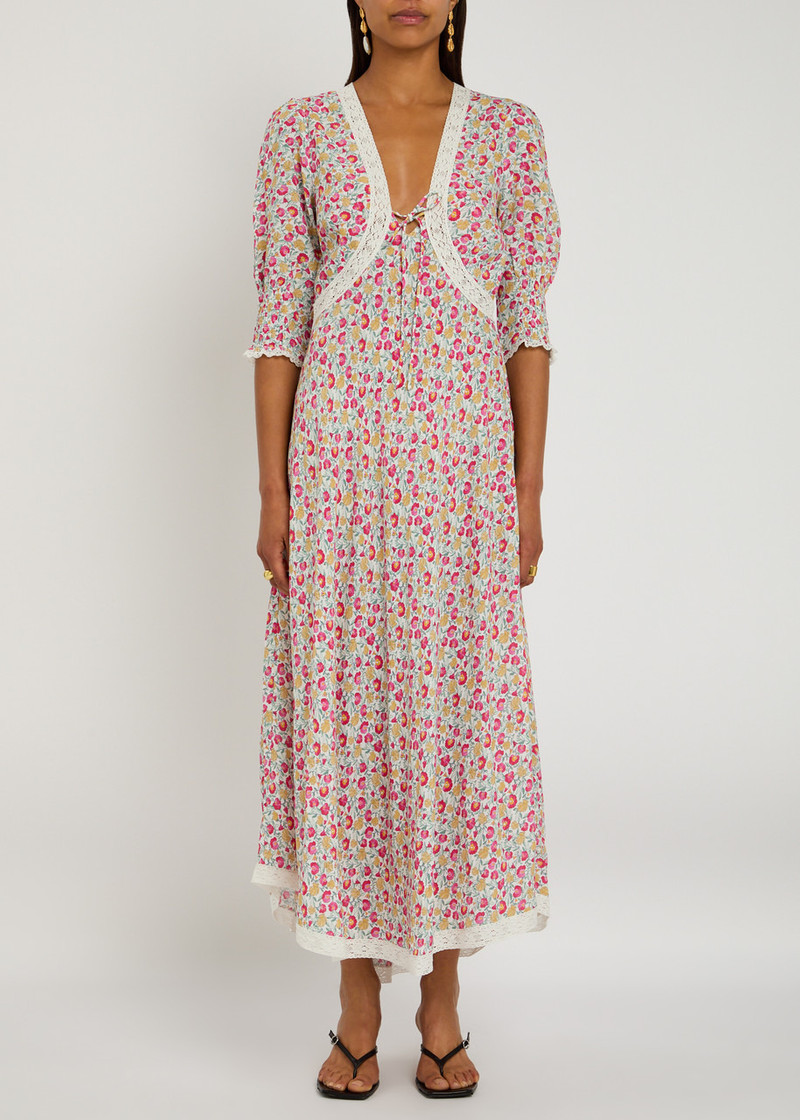 RIXO Rixo Amina Pansy Woven Midi Dress outlook