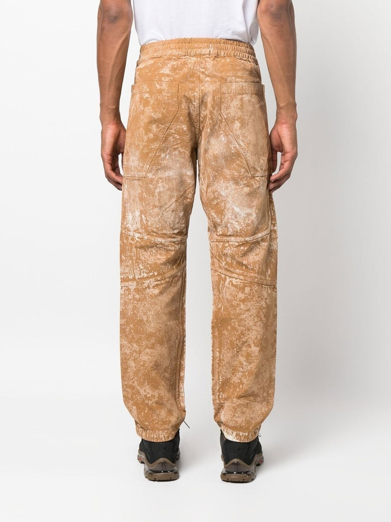 Oss bleached-effect ripstop trousers 4